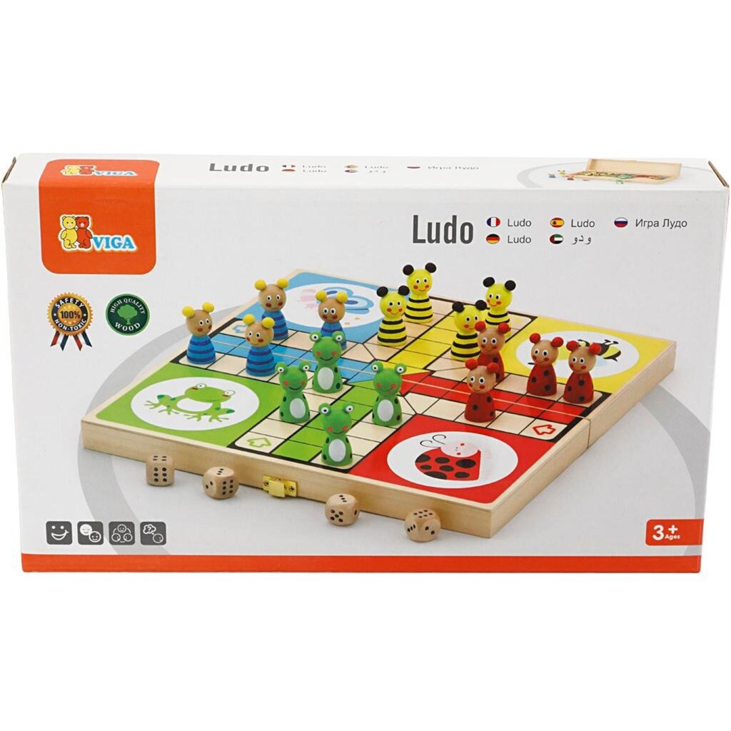 Viga® Holzspielzeug Spiel »Ludo Tiere«