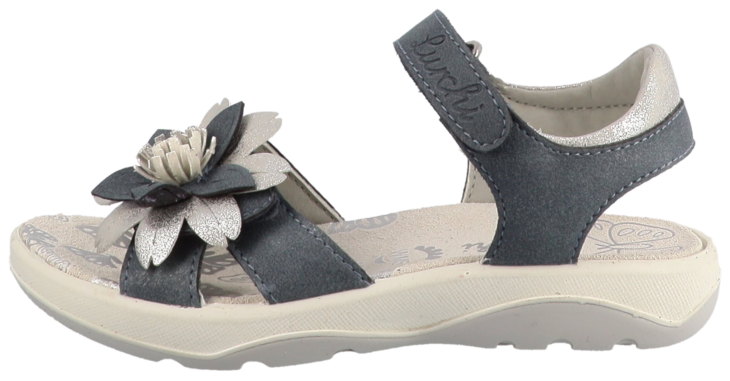 Image of Lurchi Sandale "Flora" Sandalette mit Blumenverzierung, Grössenschablone zum Download