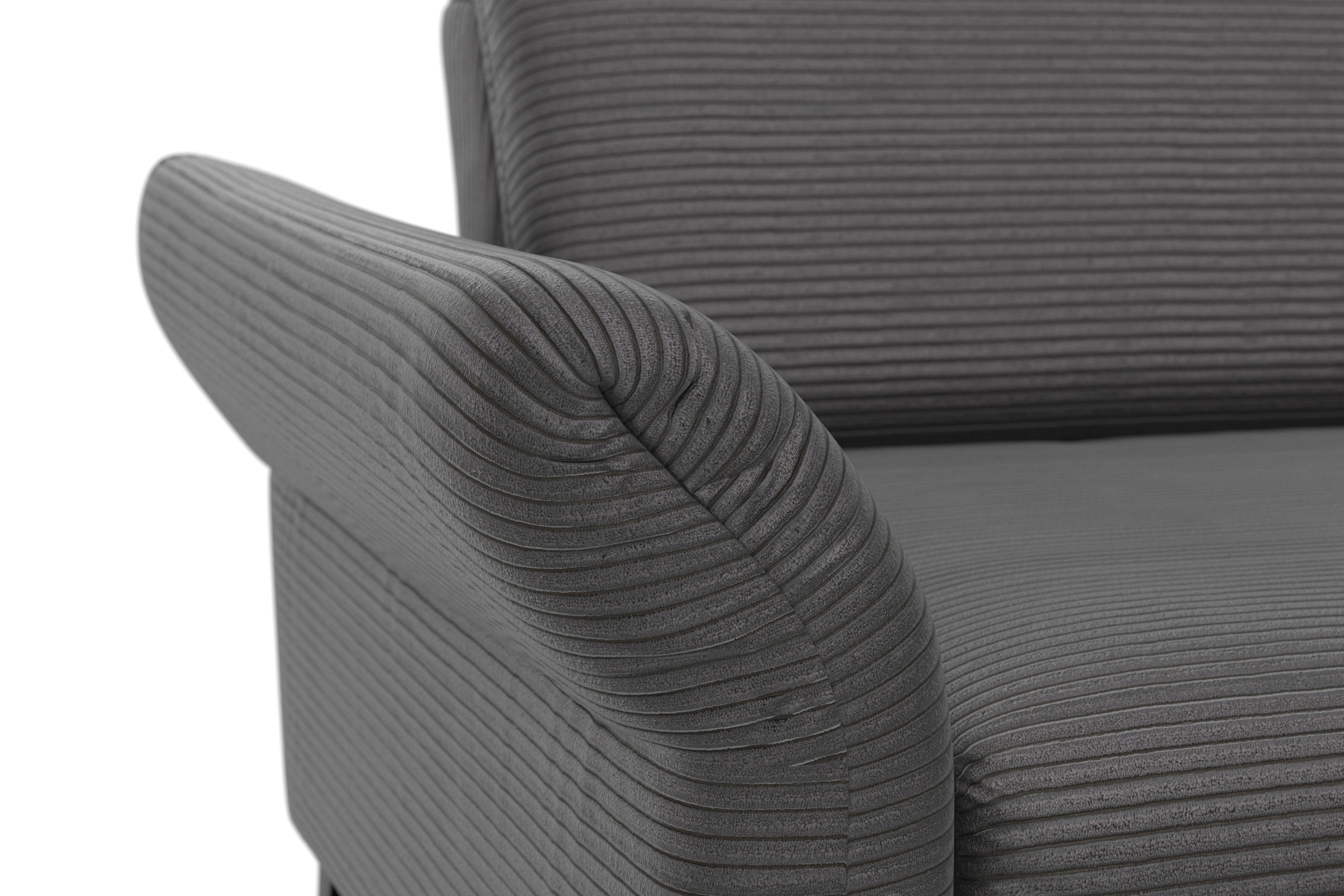 INOSIGN Ecksofa »Coco L-Form«, Sitztiefen-, Arm- und Kopfteilverstellung, Cord-Bezug, Fusshöhe 15 cm
