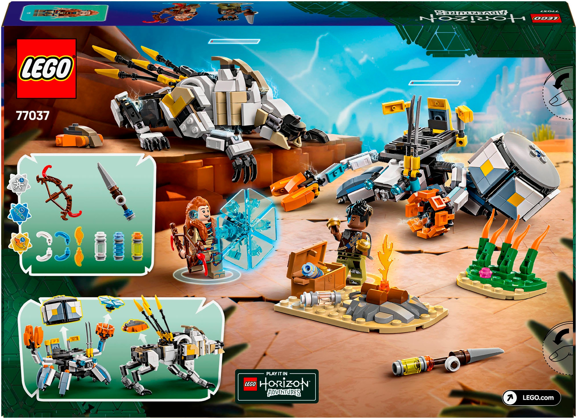 LEGO® Konstruktionsspielsteine »Aloy und Varl vs. Panzerwanderer und Sägezahn (77037), LEGO® Horizon« Made in Europe