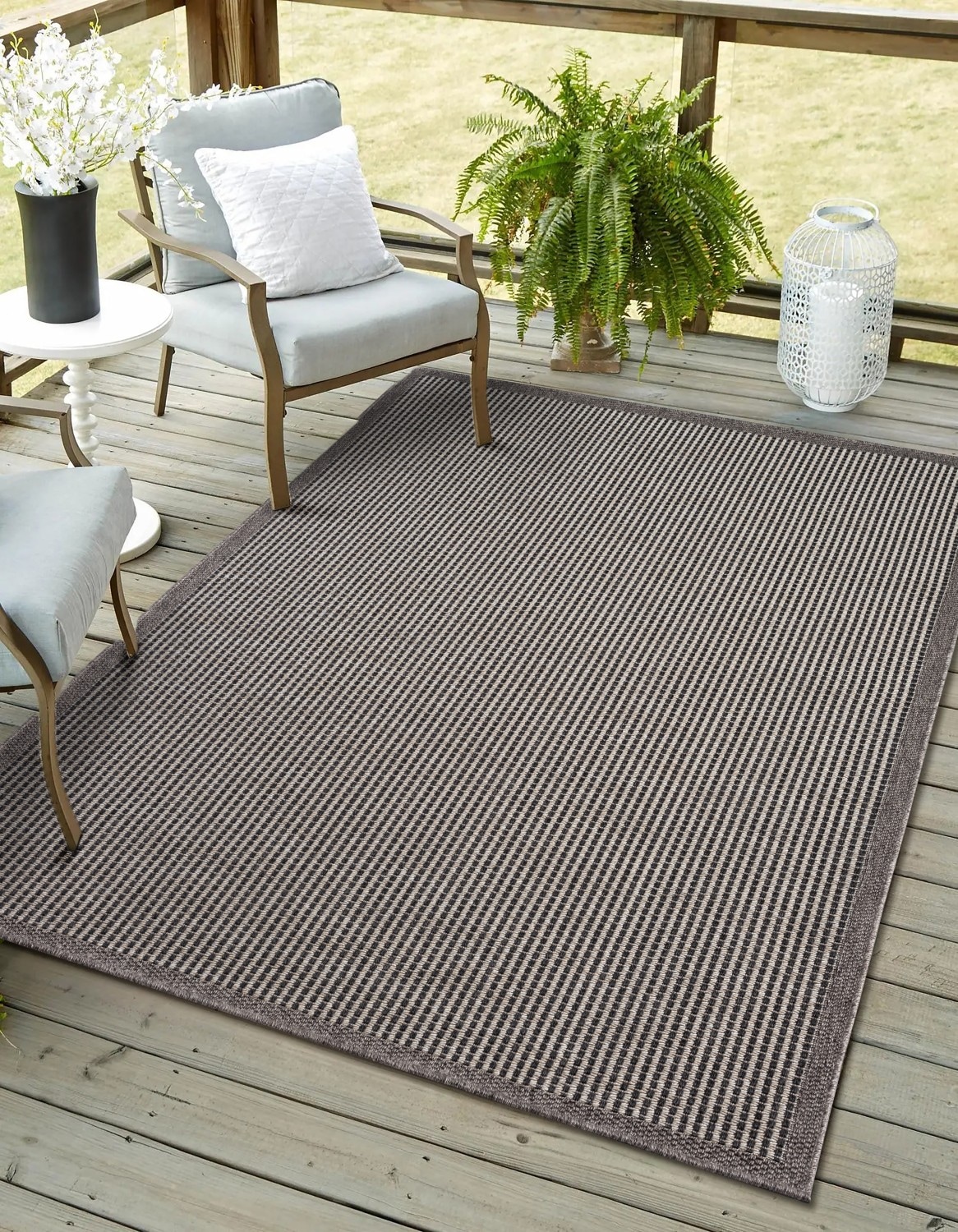 Image of Myflair Möbel & Accessoires Teppich "Natura, LAGERRÄUMUNG" rechteckig 6 mm Höhe Uni Farben, mit Bordüre, Outdoor geeignet, Balkon, Terrasse
