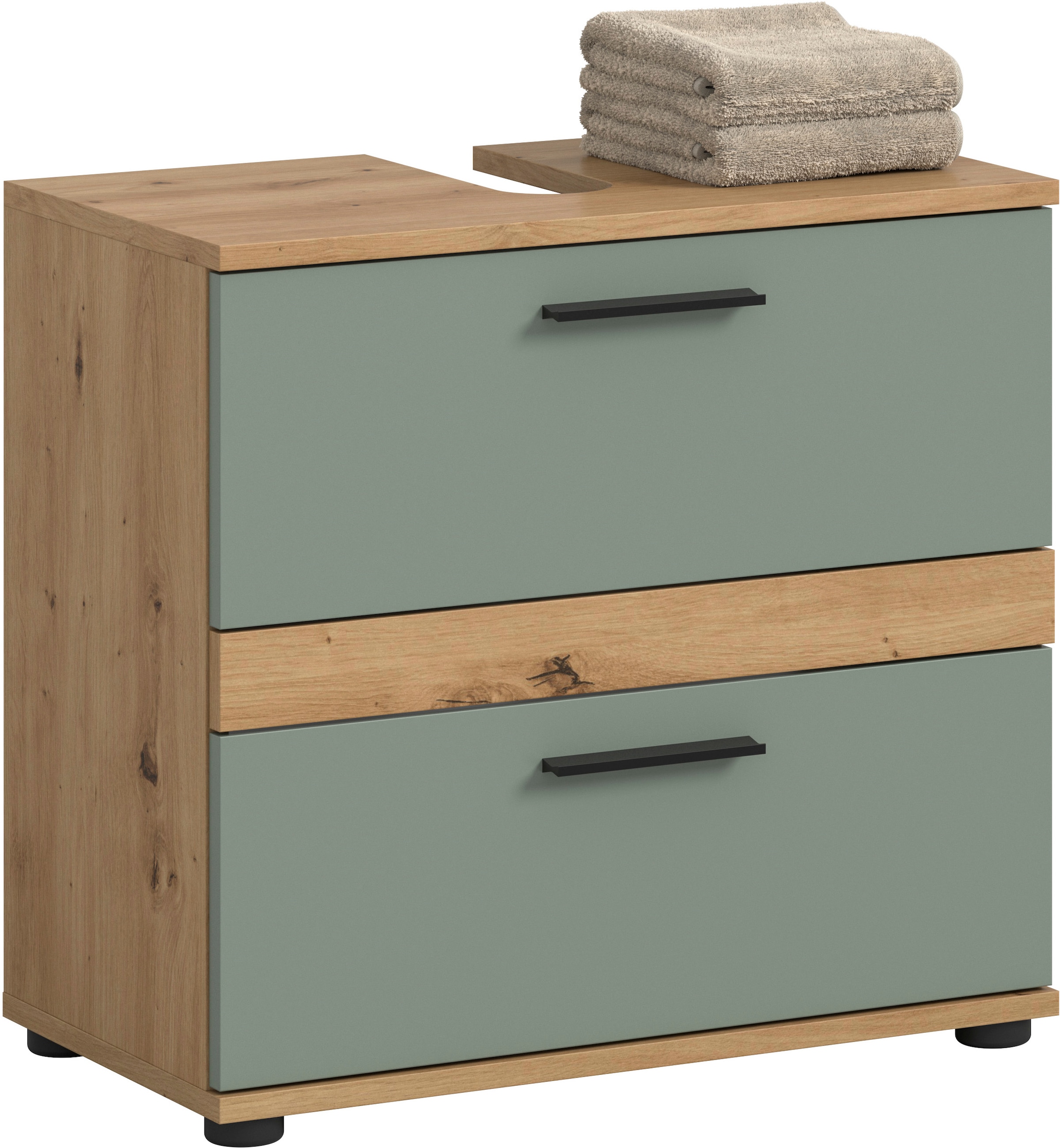 Image of welltime Waschbeckenunterschrank "LUCCA, Breite 60 cm, 2 Schubkästen, hochwertige MDF Front"