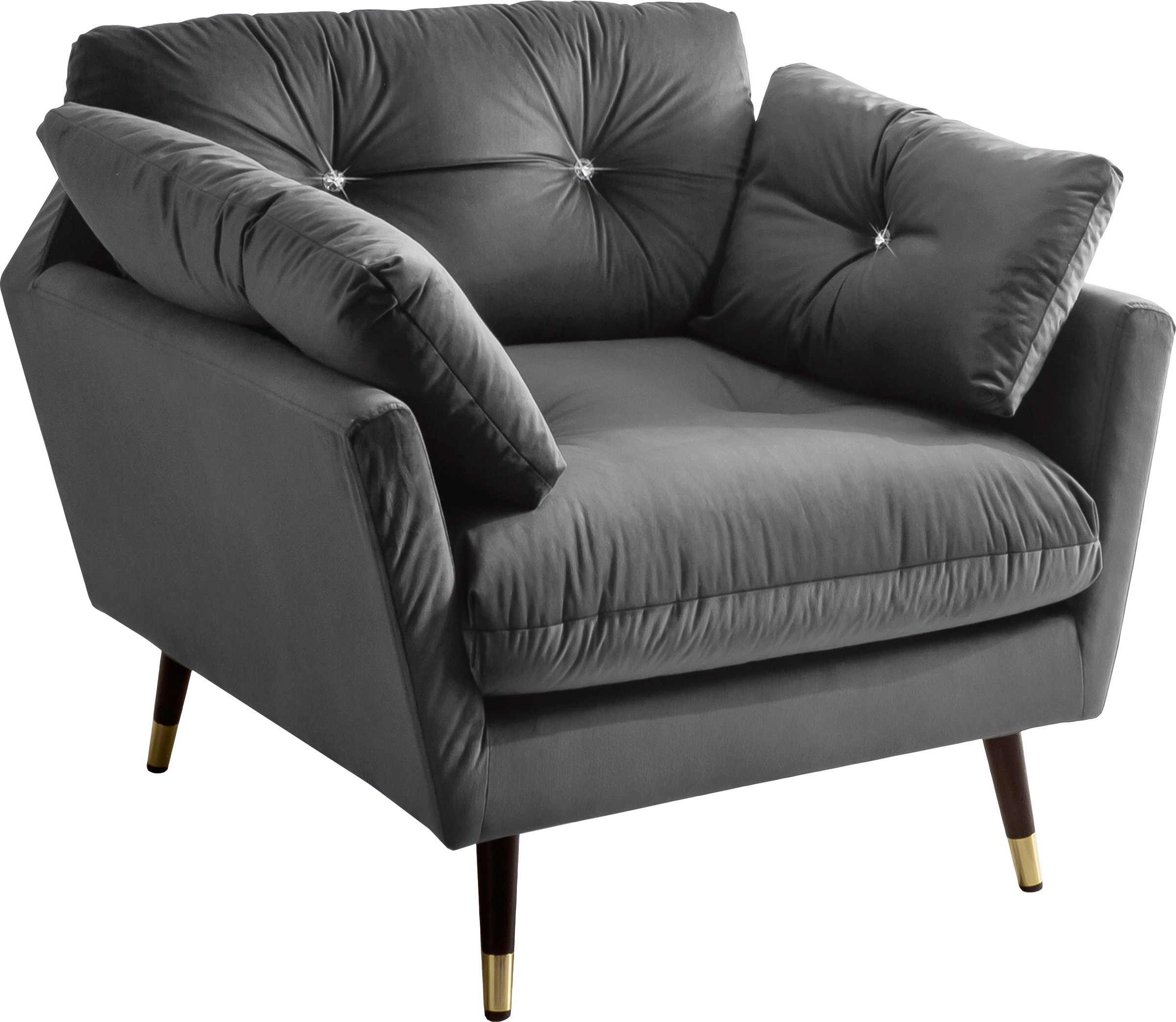 Trends by HG Loungesessel »Amira« mit Strasssteinen und goldfarben Applikationen