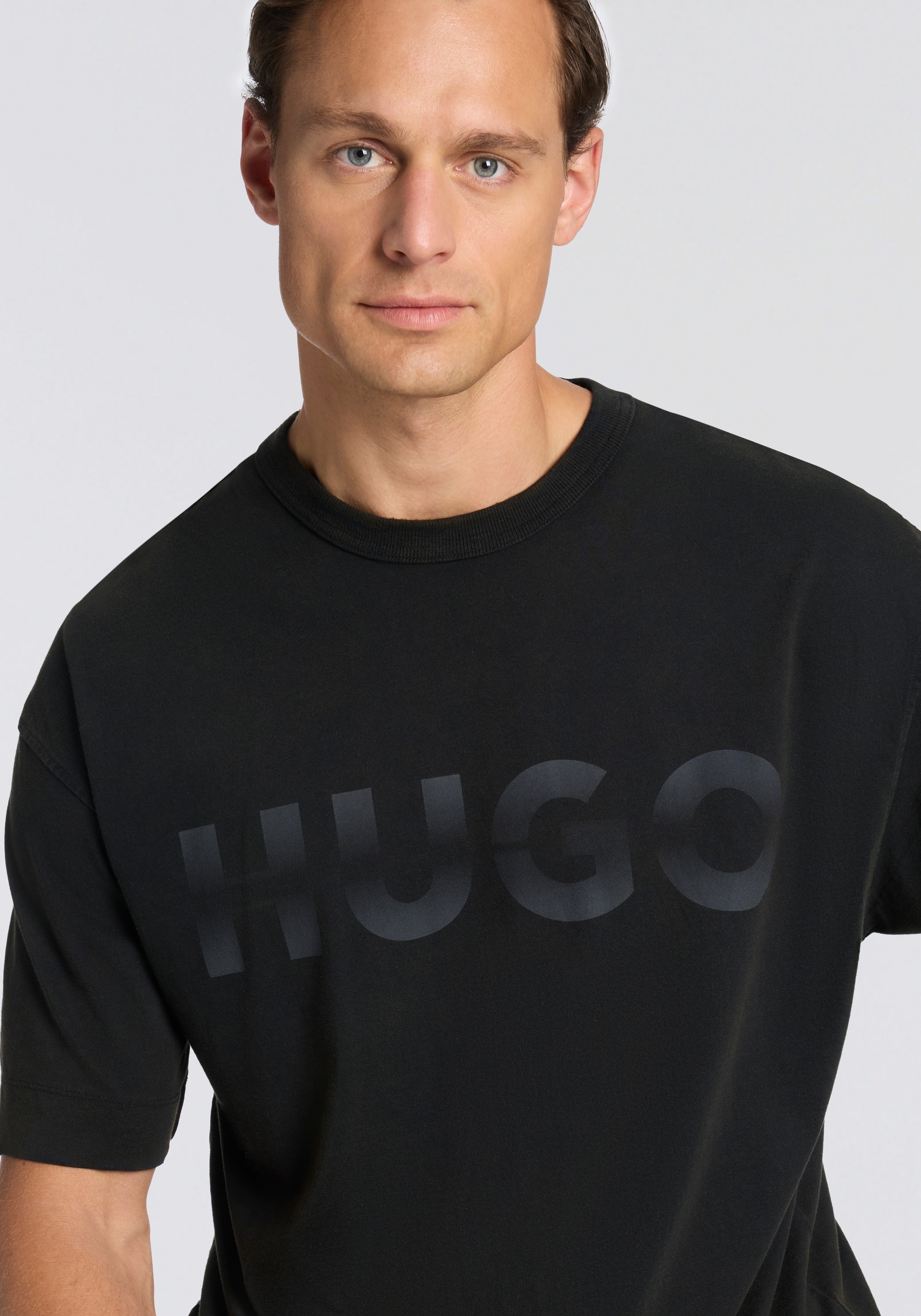 HUGO Blue T-Shirt »Nenzye« loose fit, Rundhalausschnitt