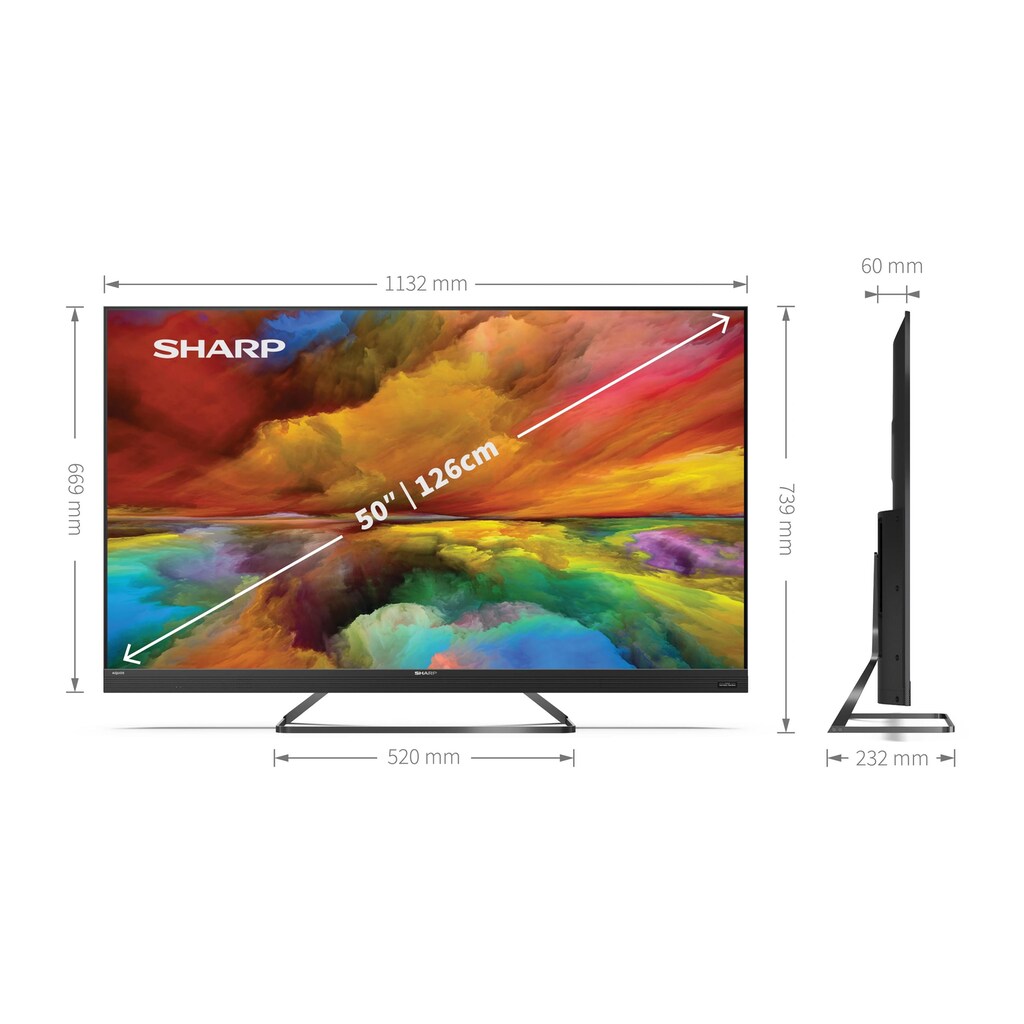Sharp LED-Fernseher, 126 cm/50 Zoll, 4K Ultra HD