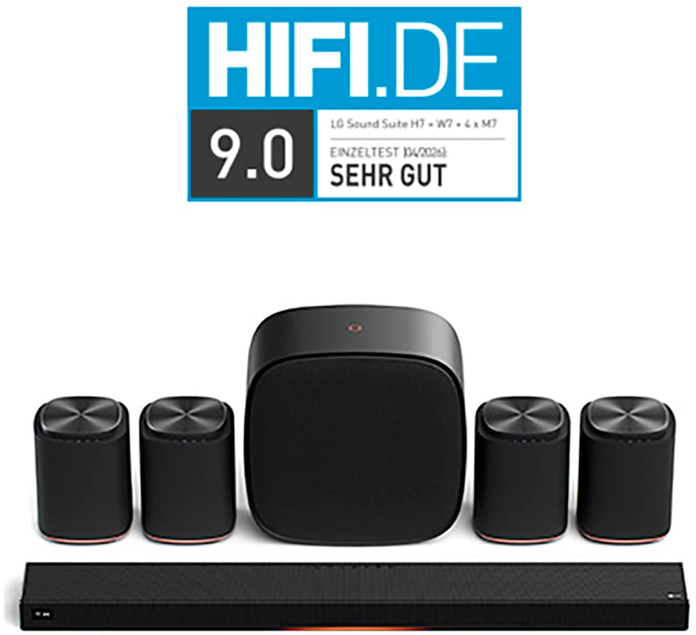 LG Haut-parleur »Sound Suite M7« 2.1 ( connexion TV sans fil | contrôle par application 100 W) unterstützt Dolby Atmos FlexConnect-Technologie