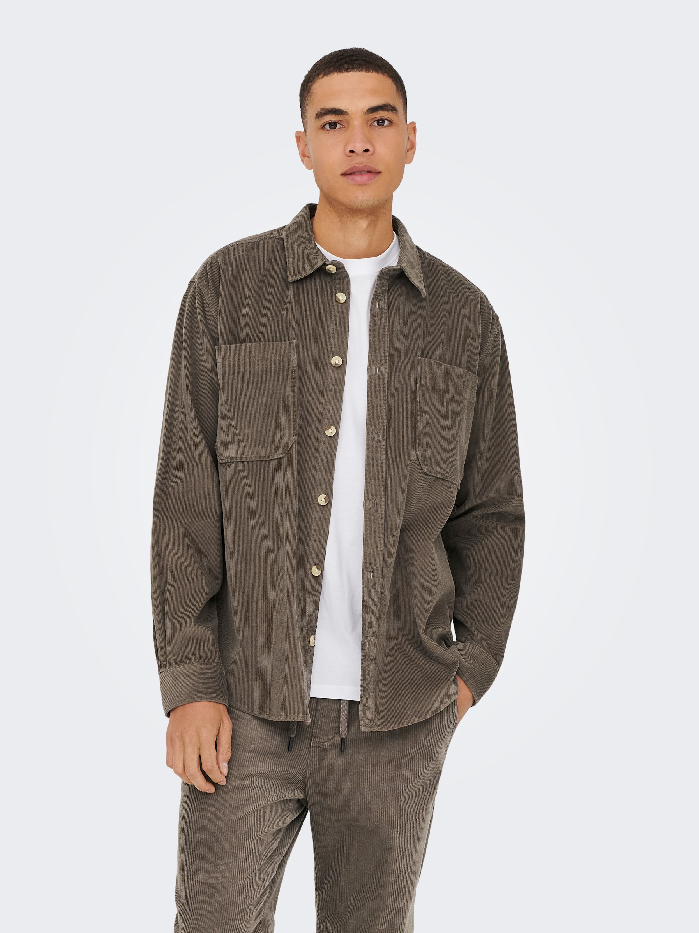 Image of ONLY & SONS Langarmhemd "OS ONSALP RLX 2PKT WASHD COR"