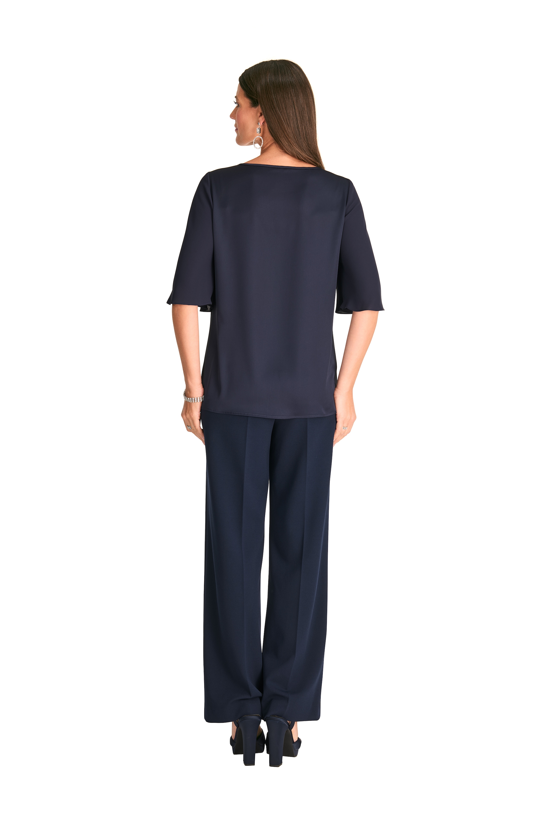 HERMANN LANGE Collection Blusenshirt, mit Glitzerdetail am Ausschnitt