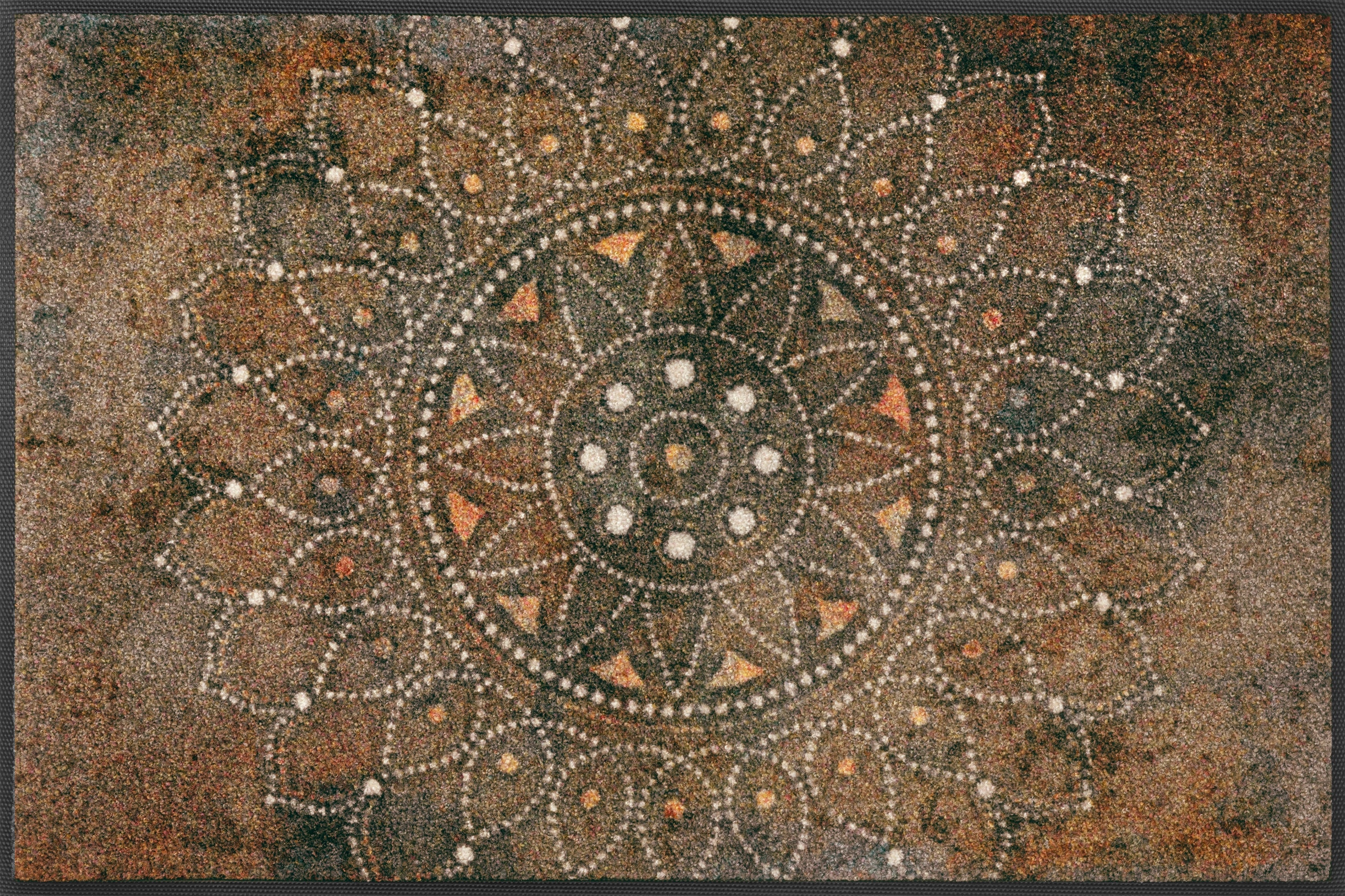 Image of wash+dry by Kleen-Tex Fussmatte "Madhana" rechteckig 7 mm Höhe Schmutzfangmatte, Mandala Motiv, rutschhemmend, waschbar