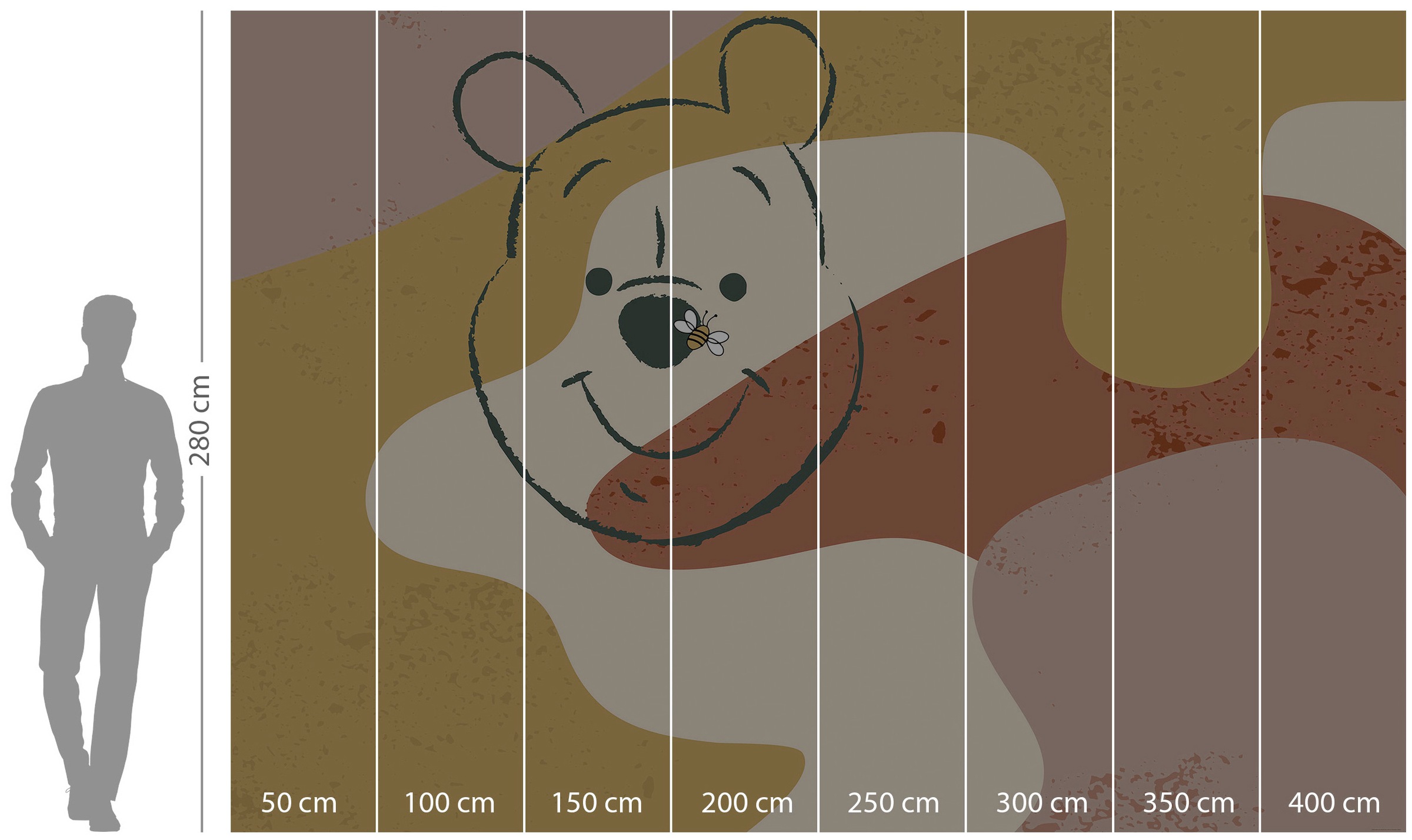Komar Vliestapete »Winnie the Pooh Bee«, 400x280 cm (Breite x Höhe)