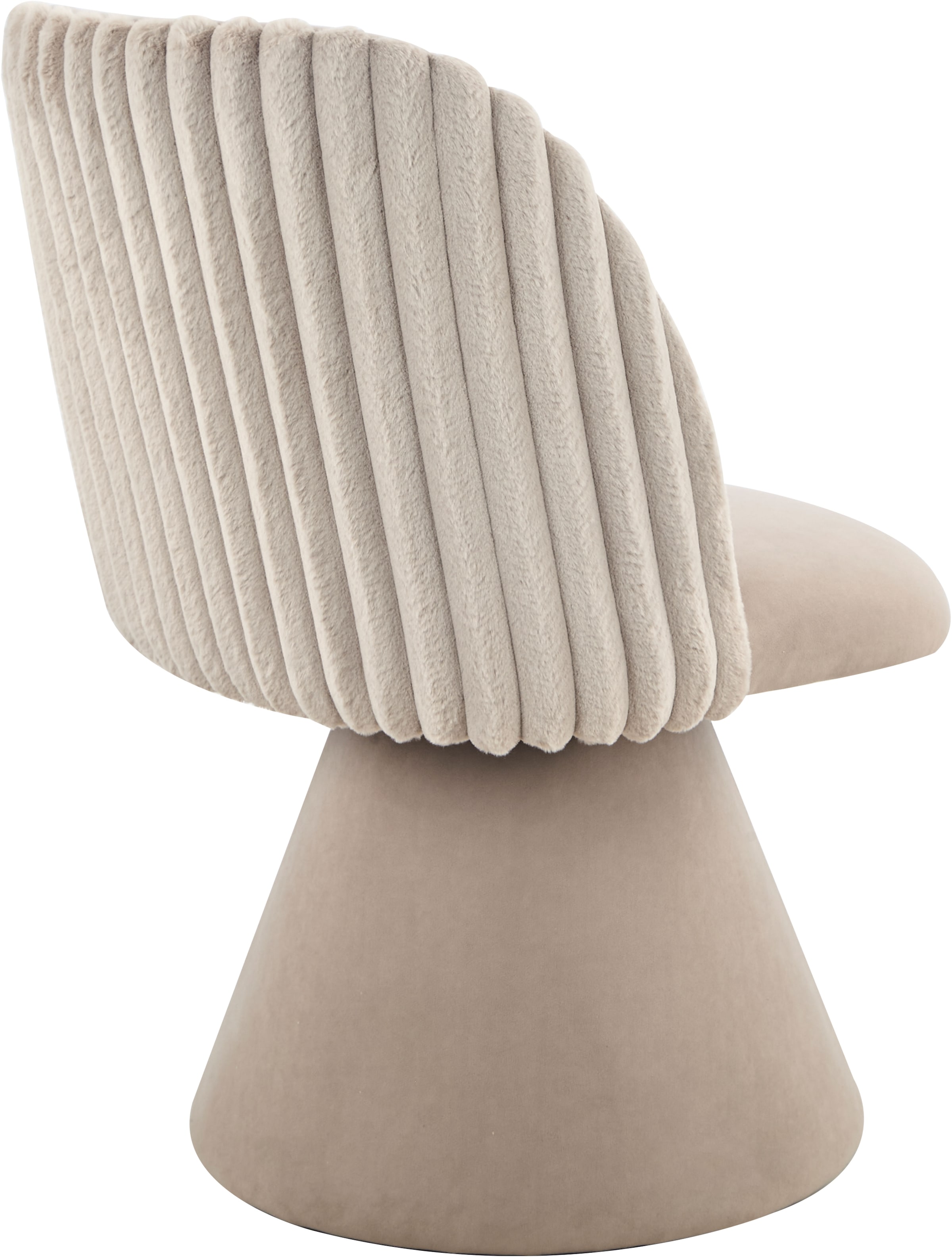 HELA Chaise de salle à manger »BARI I Drehstuhl« (Ensemble) 1 cuis360° drehbar, Polsterfuss, Materialkombi, Aussen Felloptik Innen Velvet