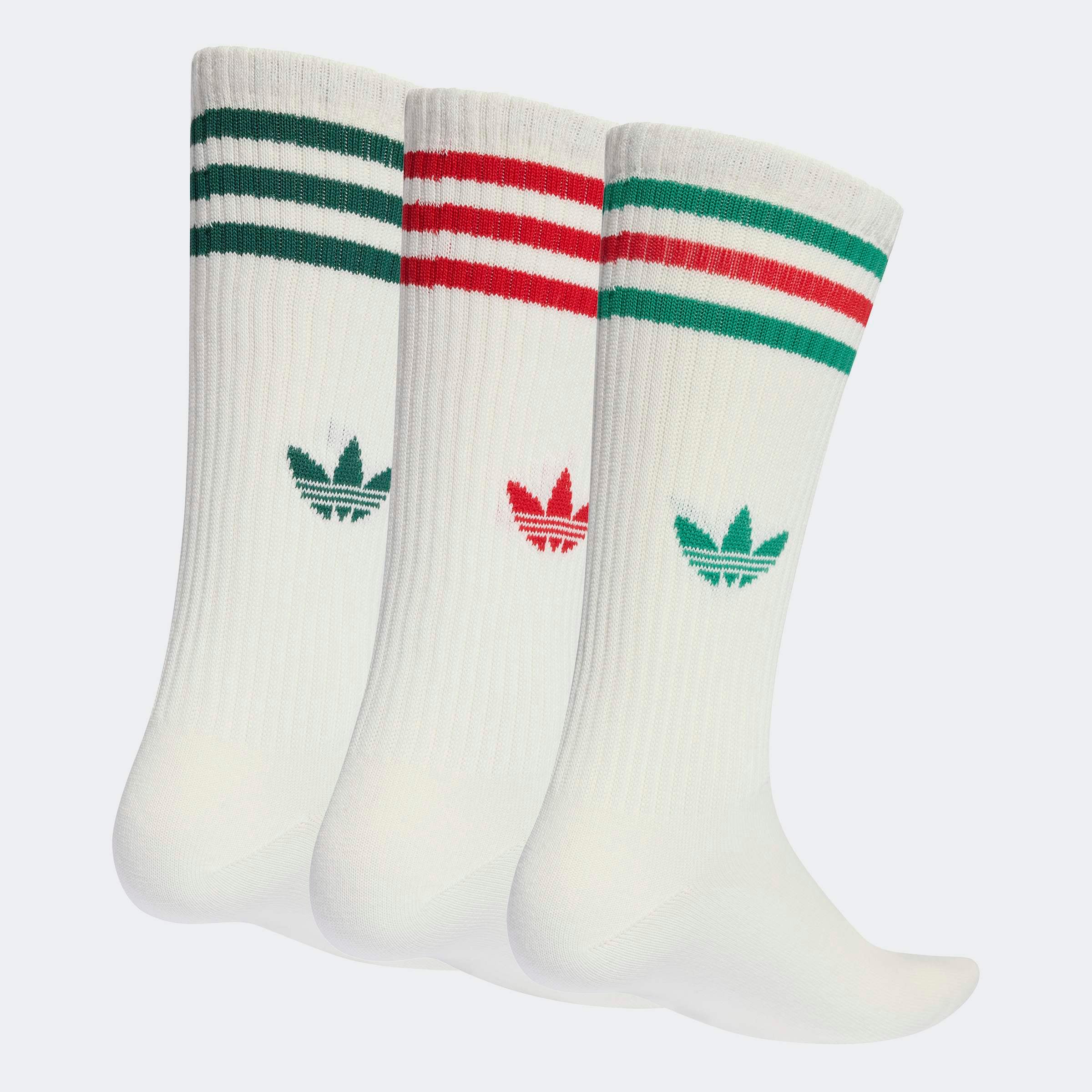 adidas Originals Chaussettes de sport »3-STREIFEN HIGH CREW, 3 PAAR« 3 Couple tlg. coupe mi-mollet, lot de 3, pour adultes