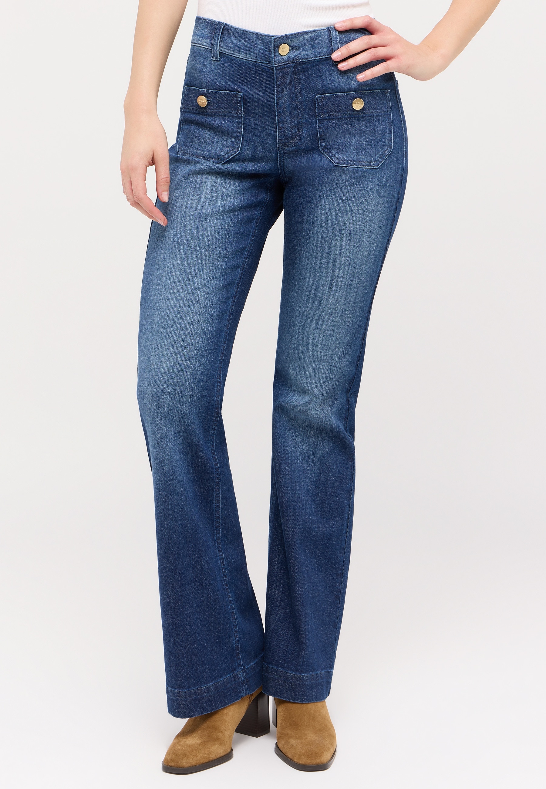 Image of ANGELS Bootcut-Jeans "LENI FLARED SMART" mit Comfort Stretch