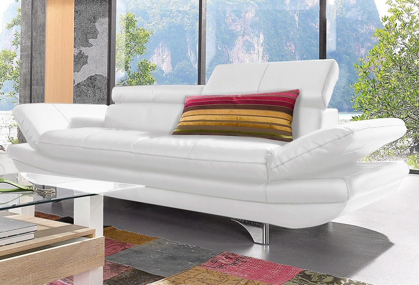 Image of COTTA Polstergarnitur "Enterprise" Set, Set bestehend aus: 2-Sitzer mit Kopfteilverstellung & Hocker