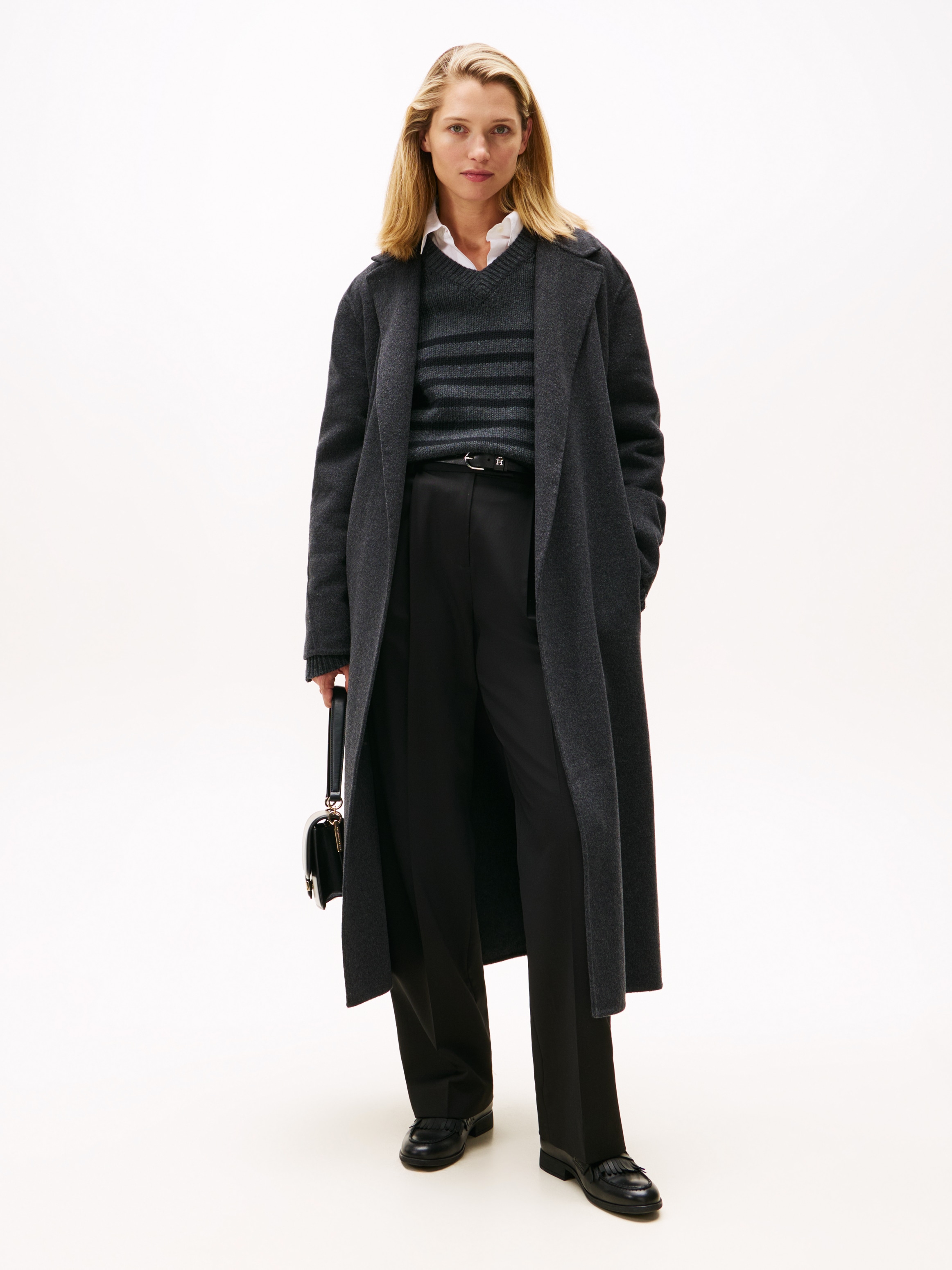 Image of Tommy Hilfiger Wollmantel "DF WOOL REG BELTED MIDI COAT" mit Wolle