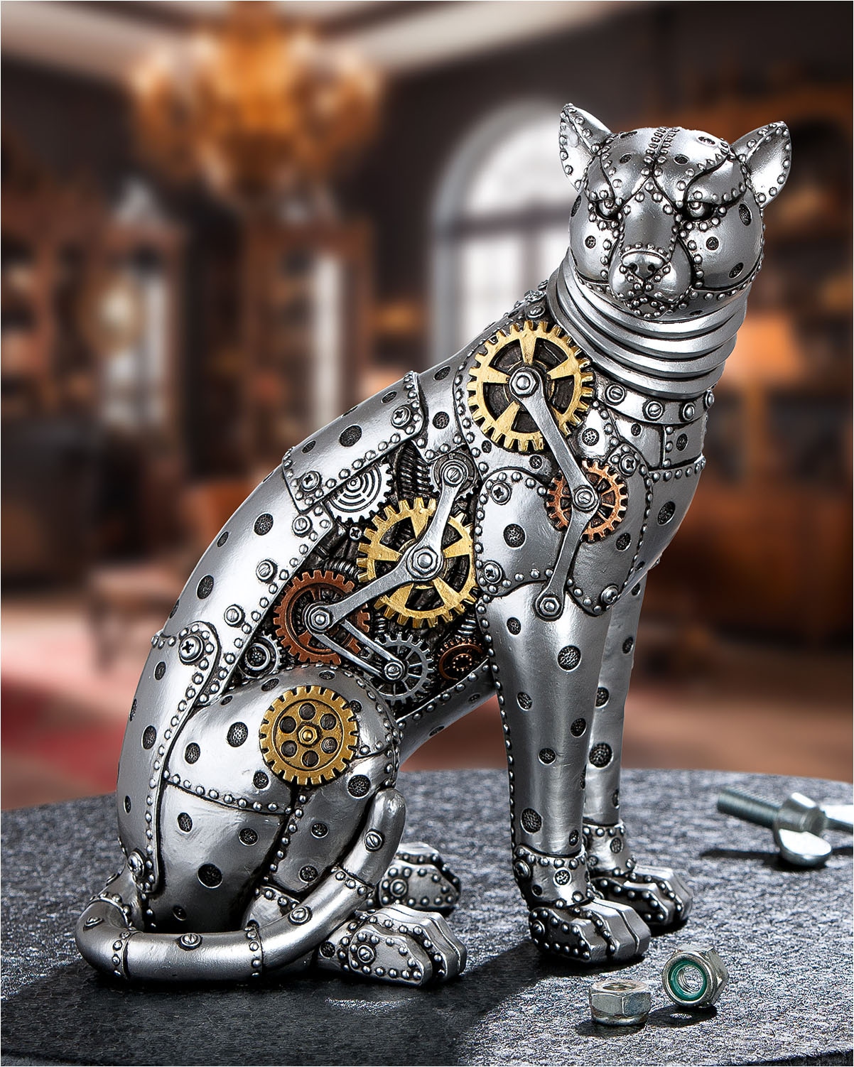 GILDE Skulptur »Figur Leopard Steampunk Leopard«