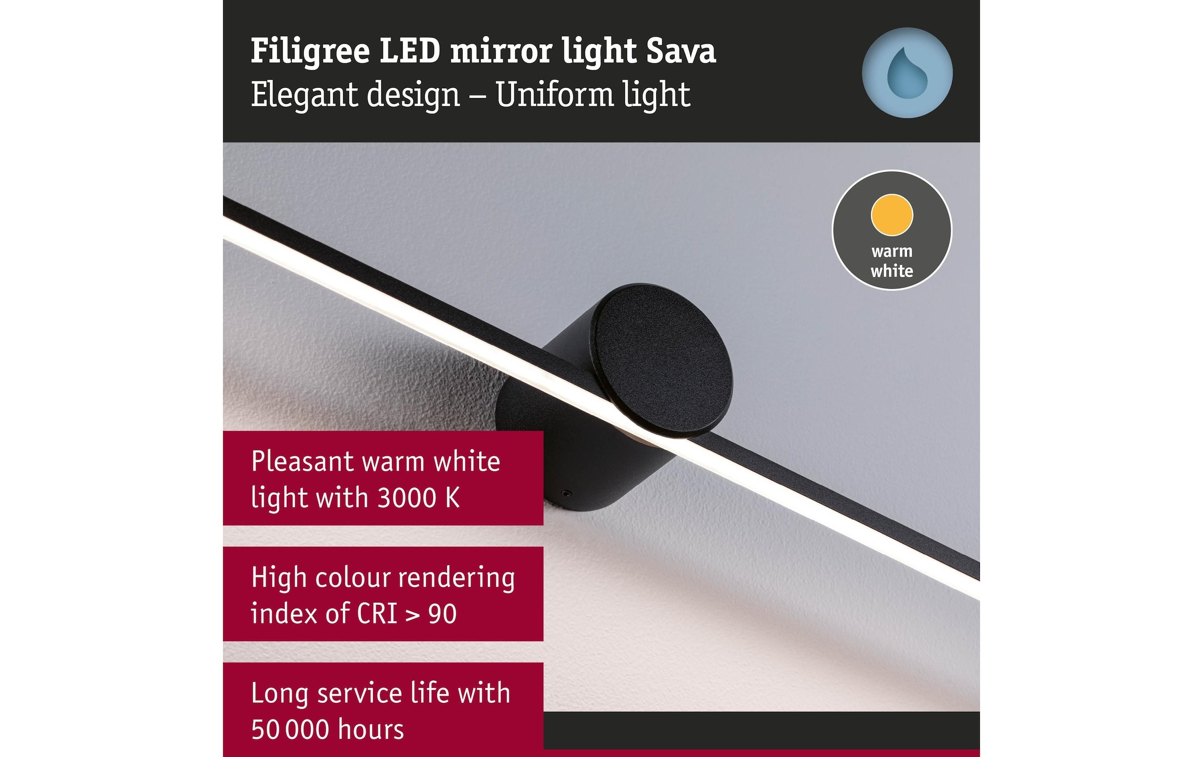 Paulmann Spiegelleuchte »LED Sava 13.5W«, 1 flammig