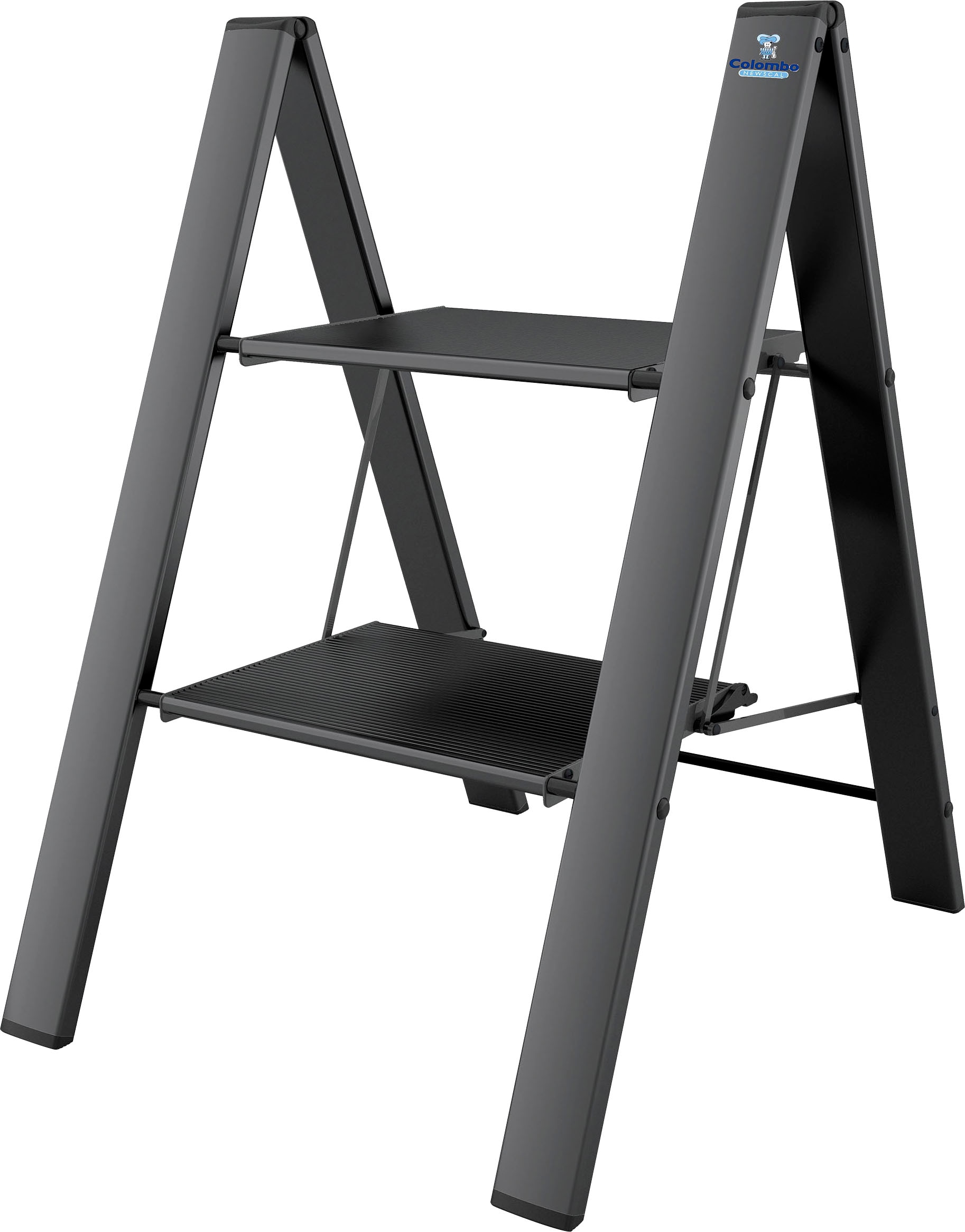 Bischof Colombo Trittleiter »Leonardo Black 1«, 2-stufig, Tragkraft 150 kg, Aluminium