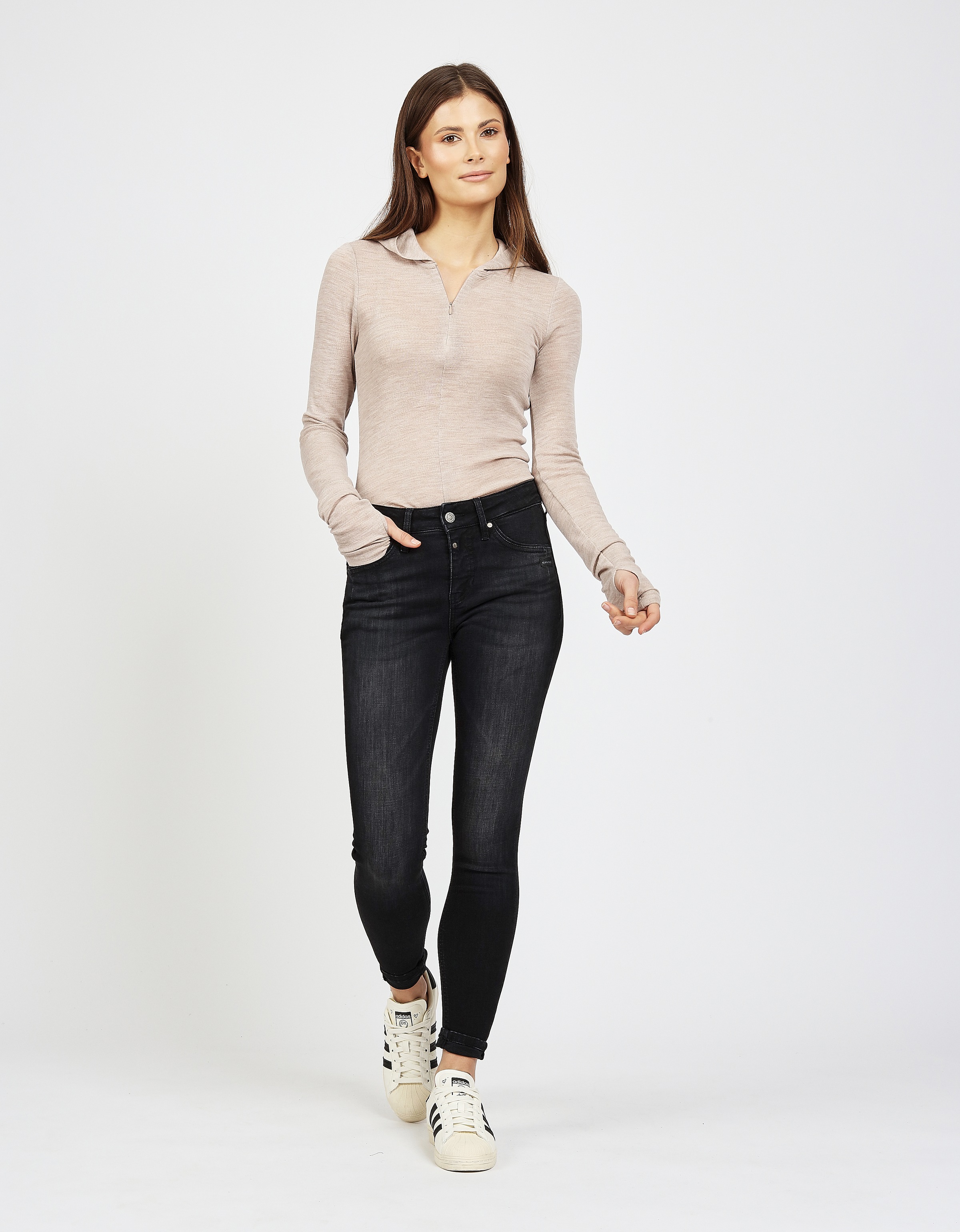 GANG Skinny-fit-Jeans »94LAYLA«, mit Used-Effekten
