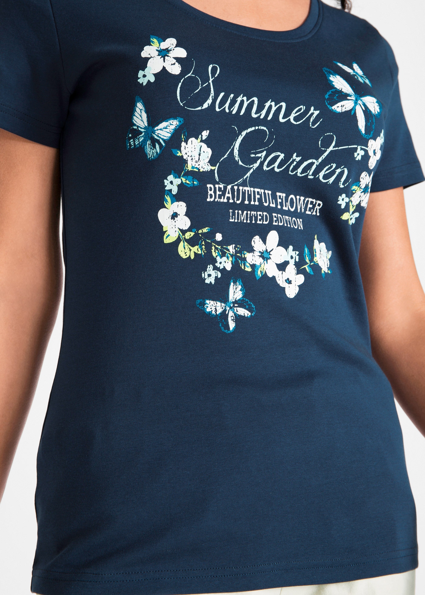 bonprix T-shirt »Baumwoll Shirt, Kurzarm« Baumwoll Shirt, Kurzarm