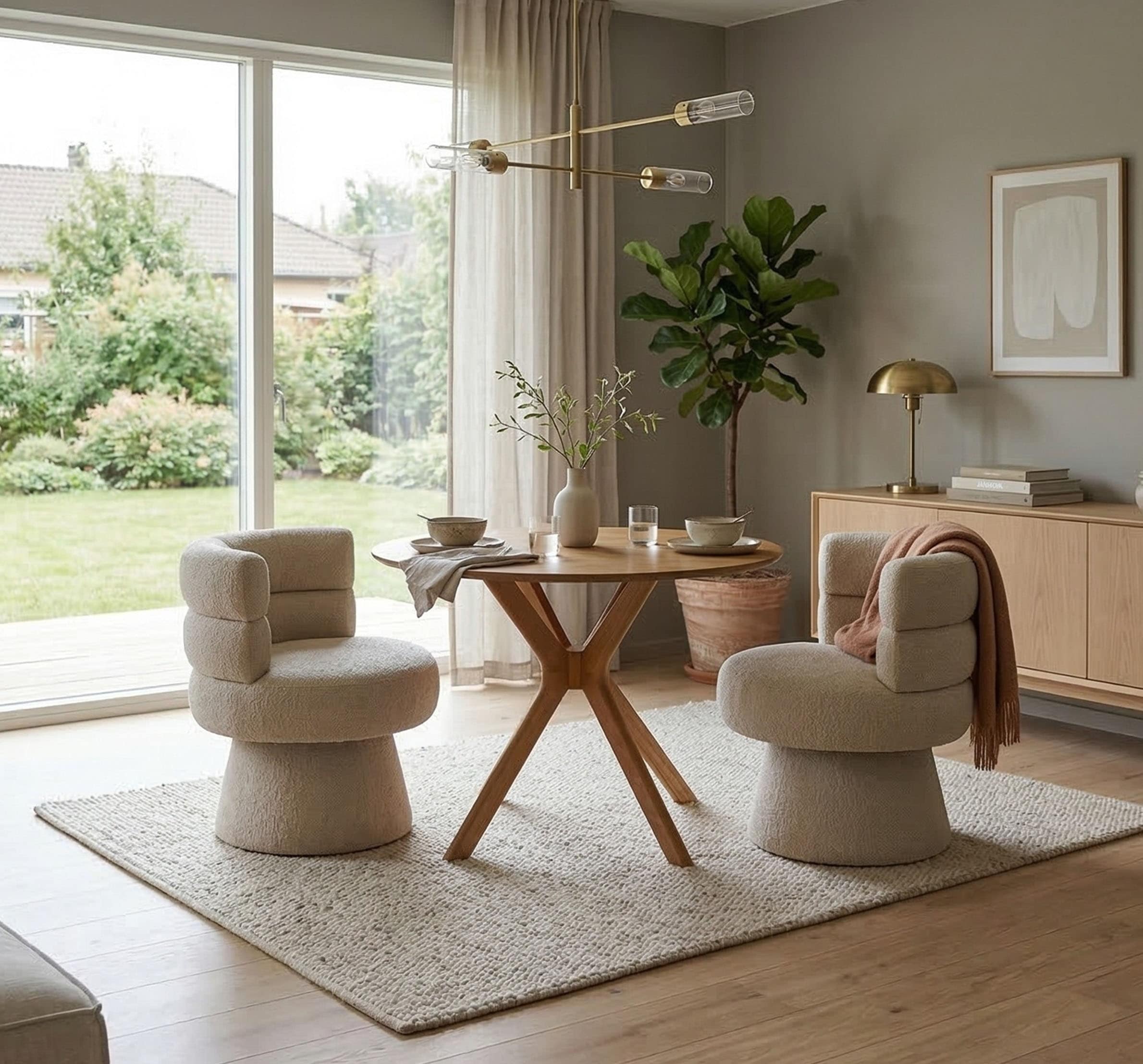 Jahnke Esstisch »DINE ROX« Esstisch, rund, Massivholz, Skandi-Look, für bis zu 4 Personen, 115 cm