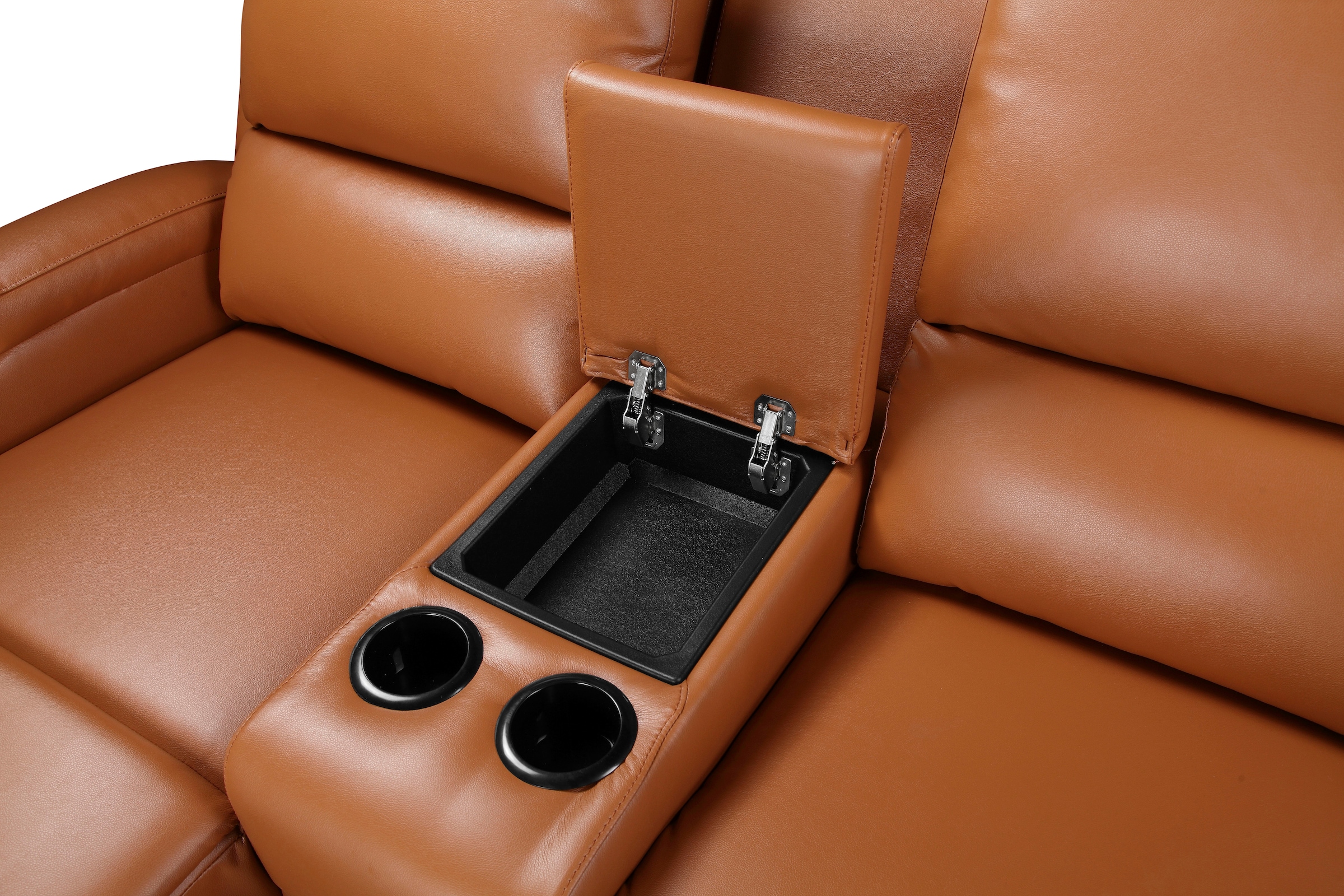 Home affaire Ecksofa »NAPORI Multimediasofa, 3er Kinosessel XXL, L-Form, 3 Bezugsstoffe«, Kinosofa mit Relaxfunktion, Getränkehalter, Staufach und Staukasten