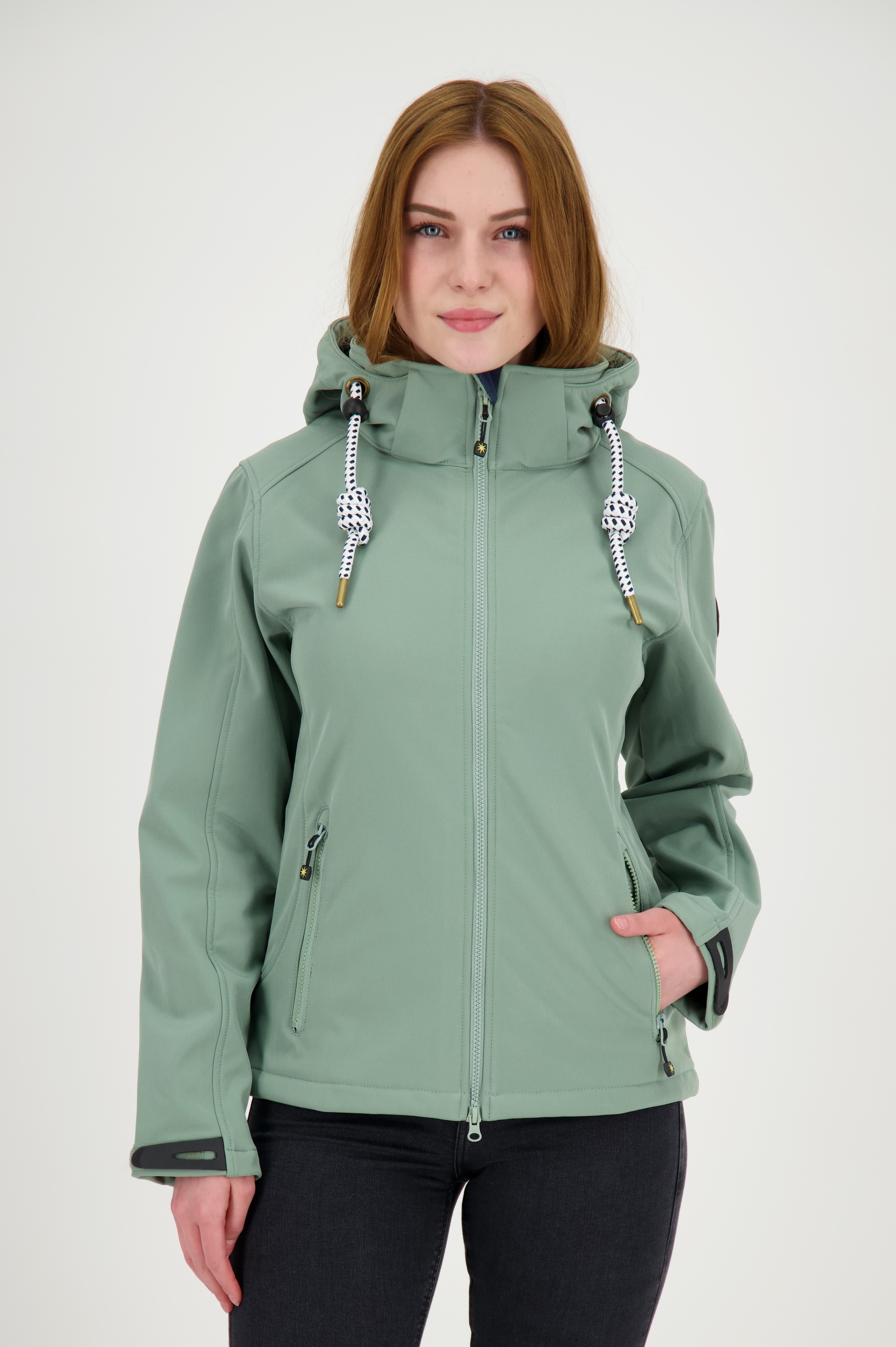 ankerglut Veste softshell »ankerglutfreude WMN« mit abnehmbarer Kapuze