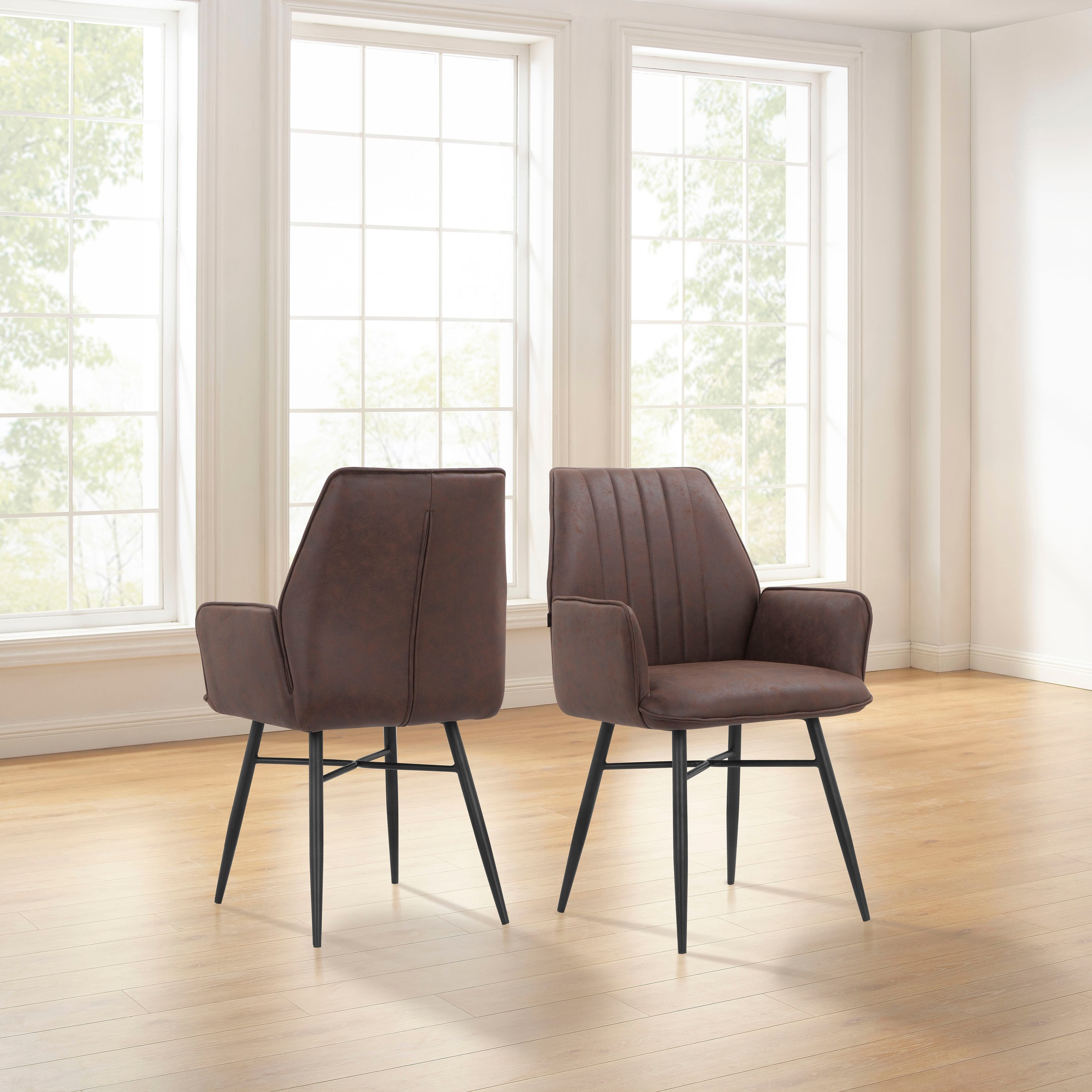 OTTO home Esszimmerstuhl "Hrodwyn" () 2 Stk.Sitz gepolstert, mit horizontale Nähten am Rücken, Sitzhöhe 52 cm