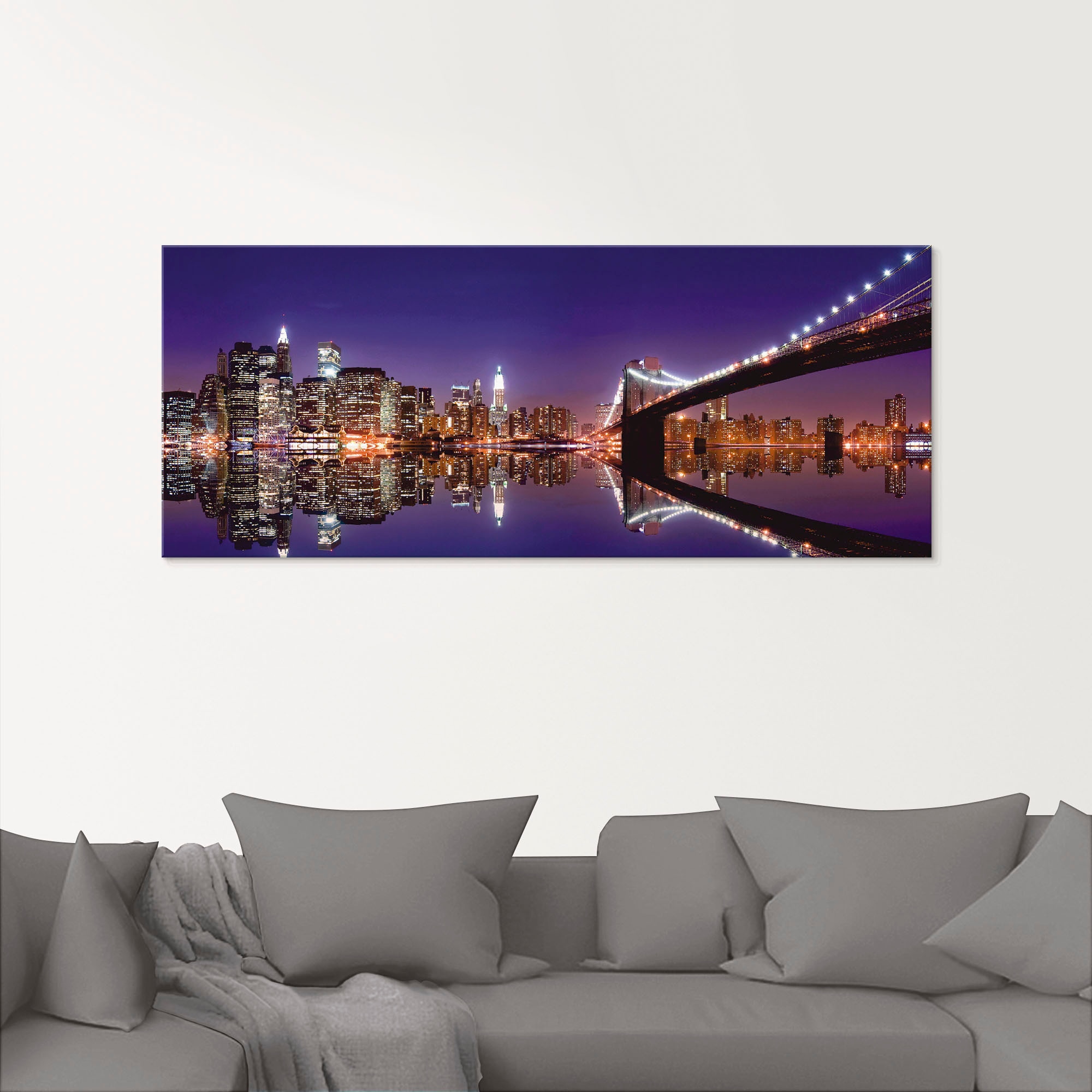Artland Glasbild »New York Skyline«, Amerika, (1 St.), in verschiedenen Grössen