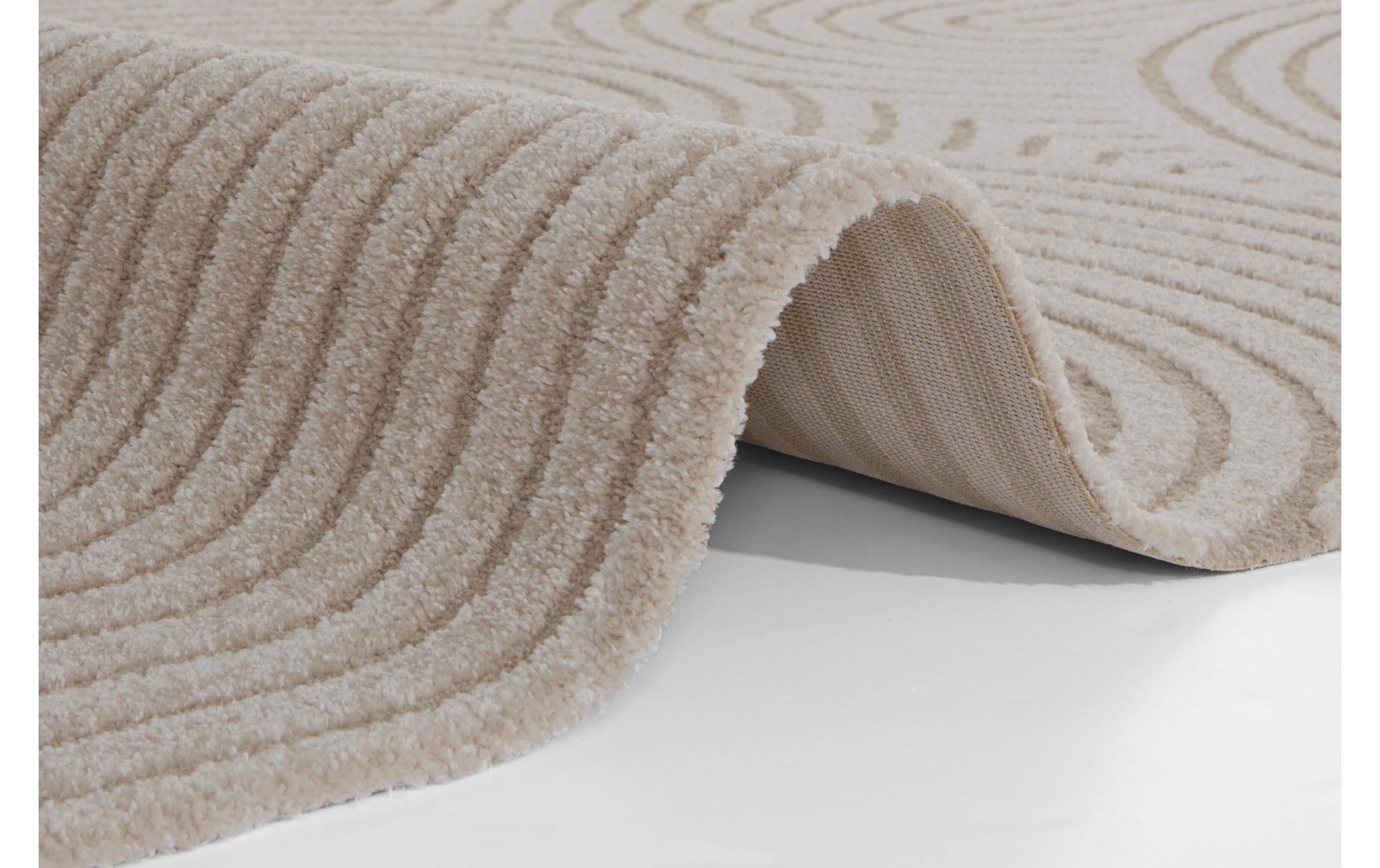 ELLE DECORATION Teppich »Panglao« rechteckig 14 mm Höhe Boho Design, Kurzflor, 3D Optik, Skandinavisch, Wohnzimmer
