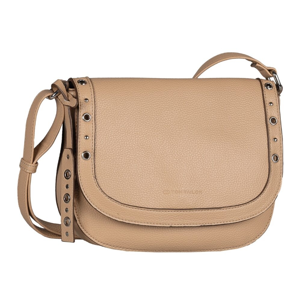 Image of TOM TAILOR Satteltasche "Elaria" Western-Chic mit Nieten und Ösen als Blickfang mit Deko-Anhänger