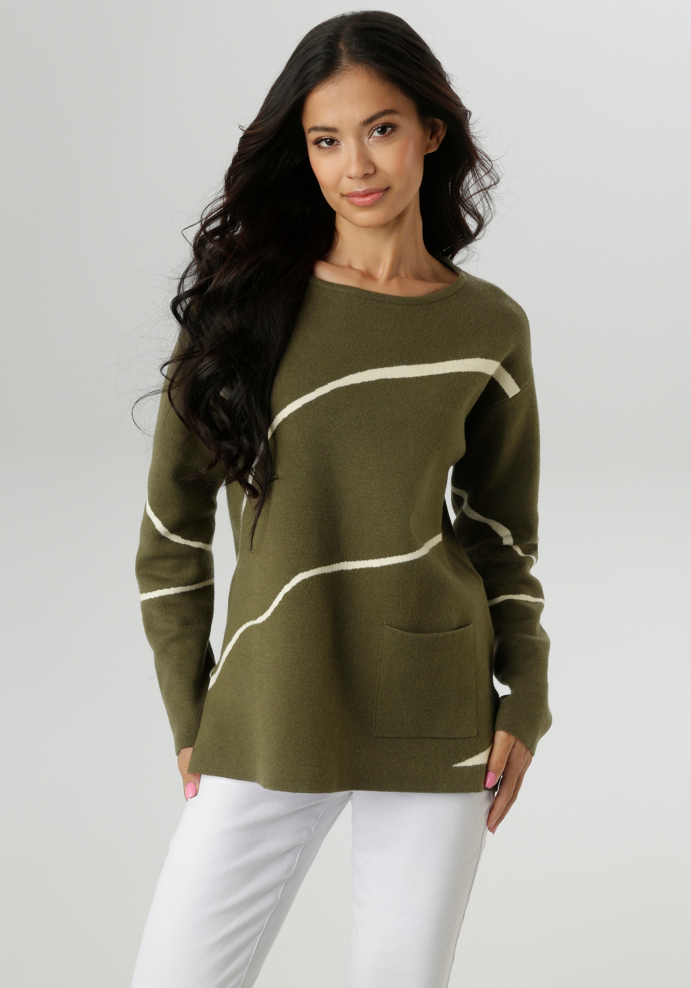 Image of Aniston SELECTED Strickpullover Highlight - mit aufgesetzte Stricktasche vorne