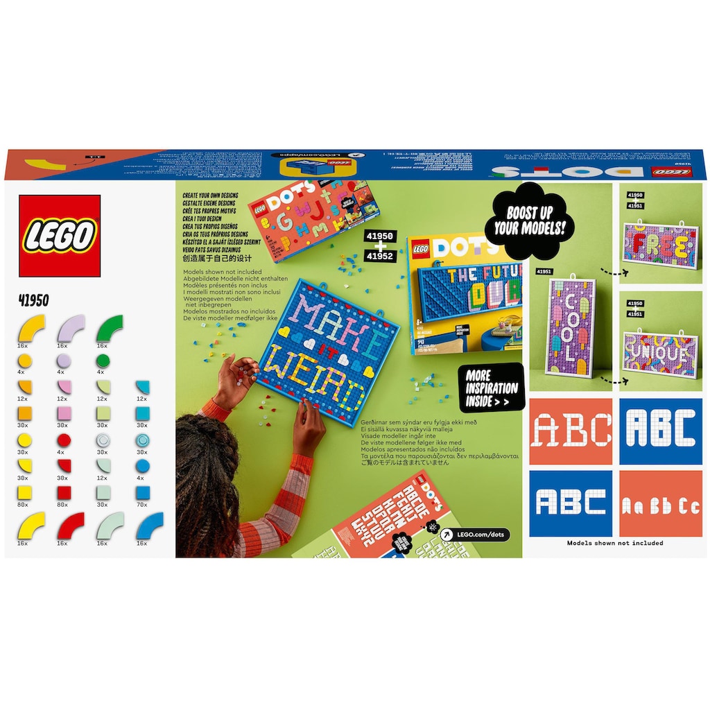 LEGO® Konstruktionsspielsteine »Ergänzungsset XXL–Botschaften (41950), LEGO® DOTS«, (722 St.)