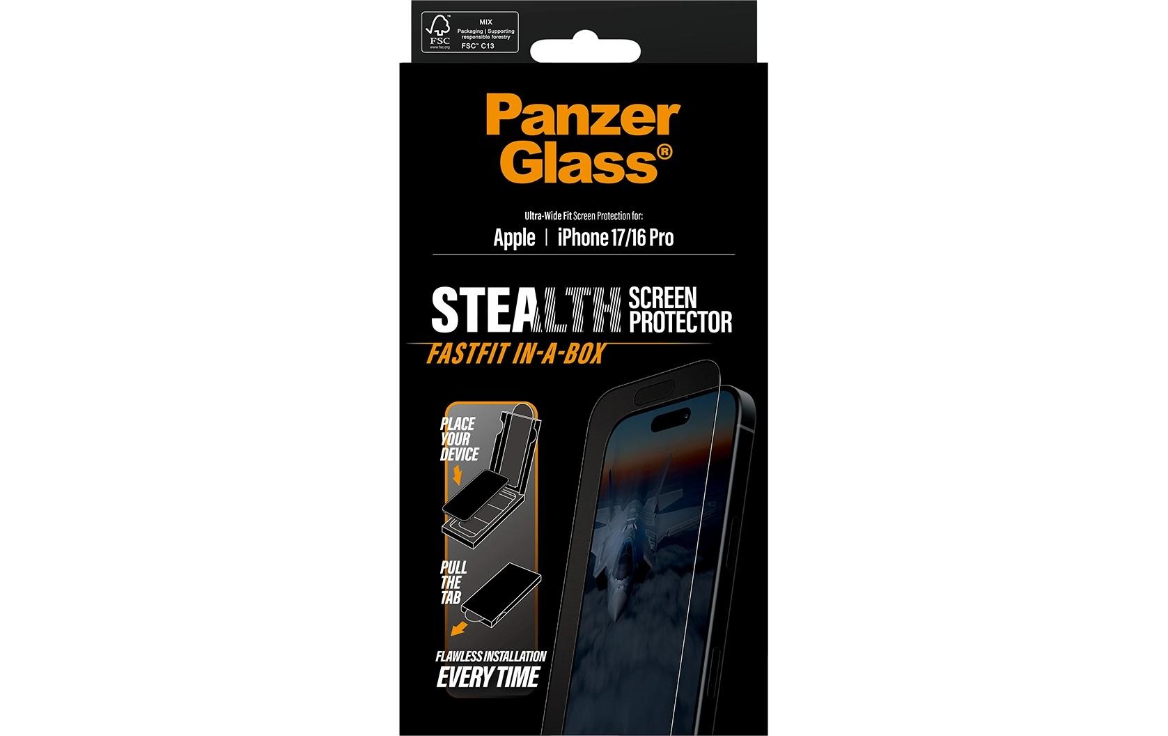 PanzerGlass Displayschutzfolie »Stealth Ultra Wide Fit iPhone 17« für iPhone 17