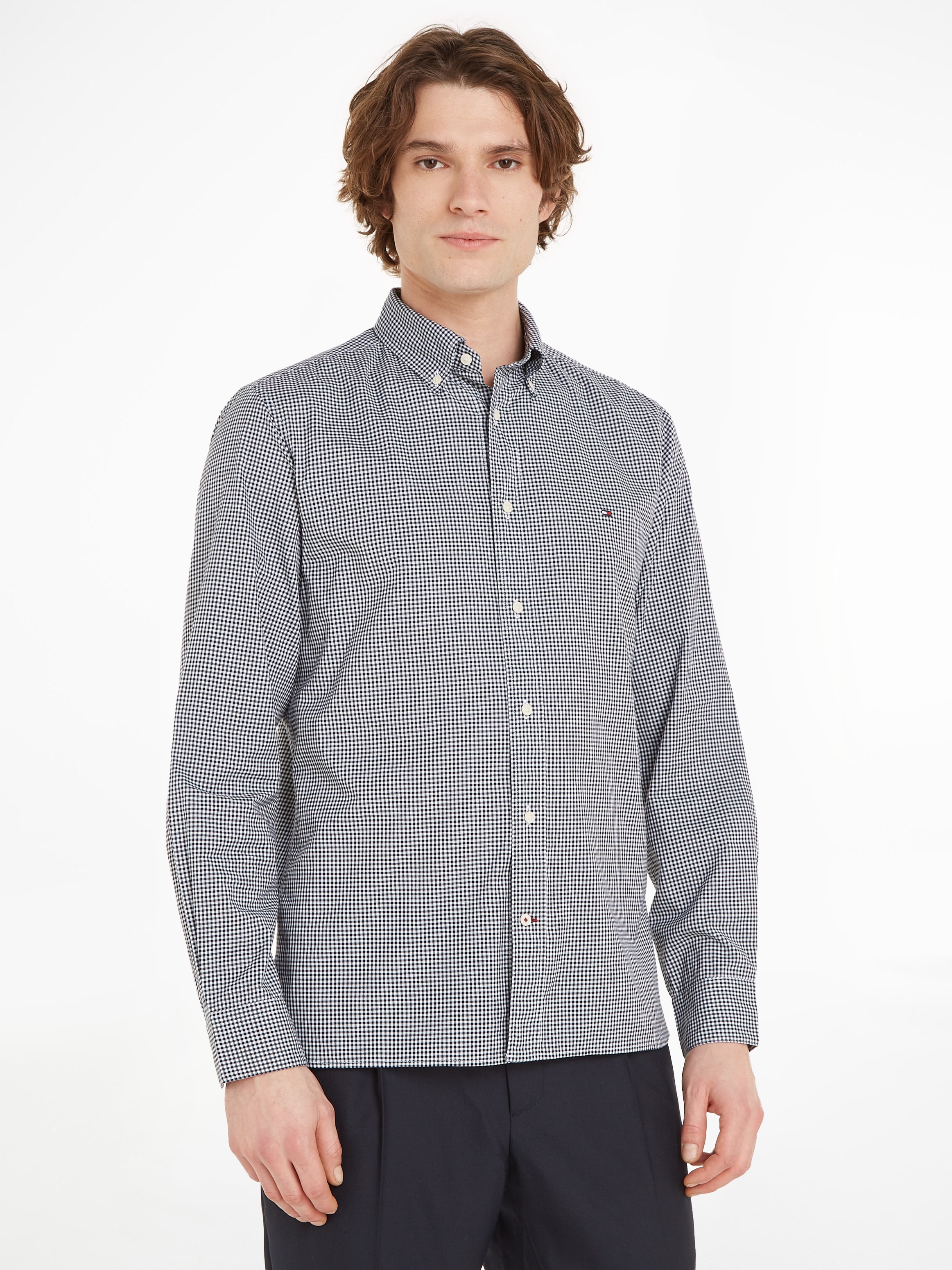 Tommy Hilfiger Langarmhemd »NAT. SOFT FLEX GINGHAM RF SHIRT«