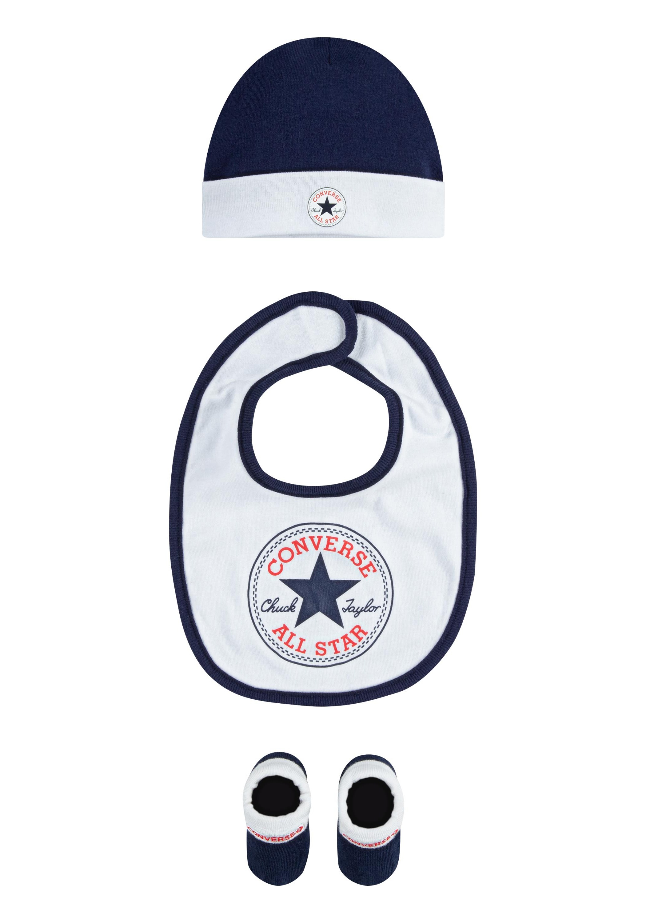 Converse Neugeborenen-Geschenkset »CHUCK INFANT HAT BIB BOOTIE SET 3PC«, für Babys