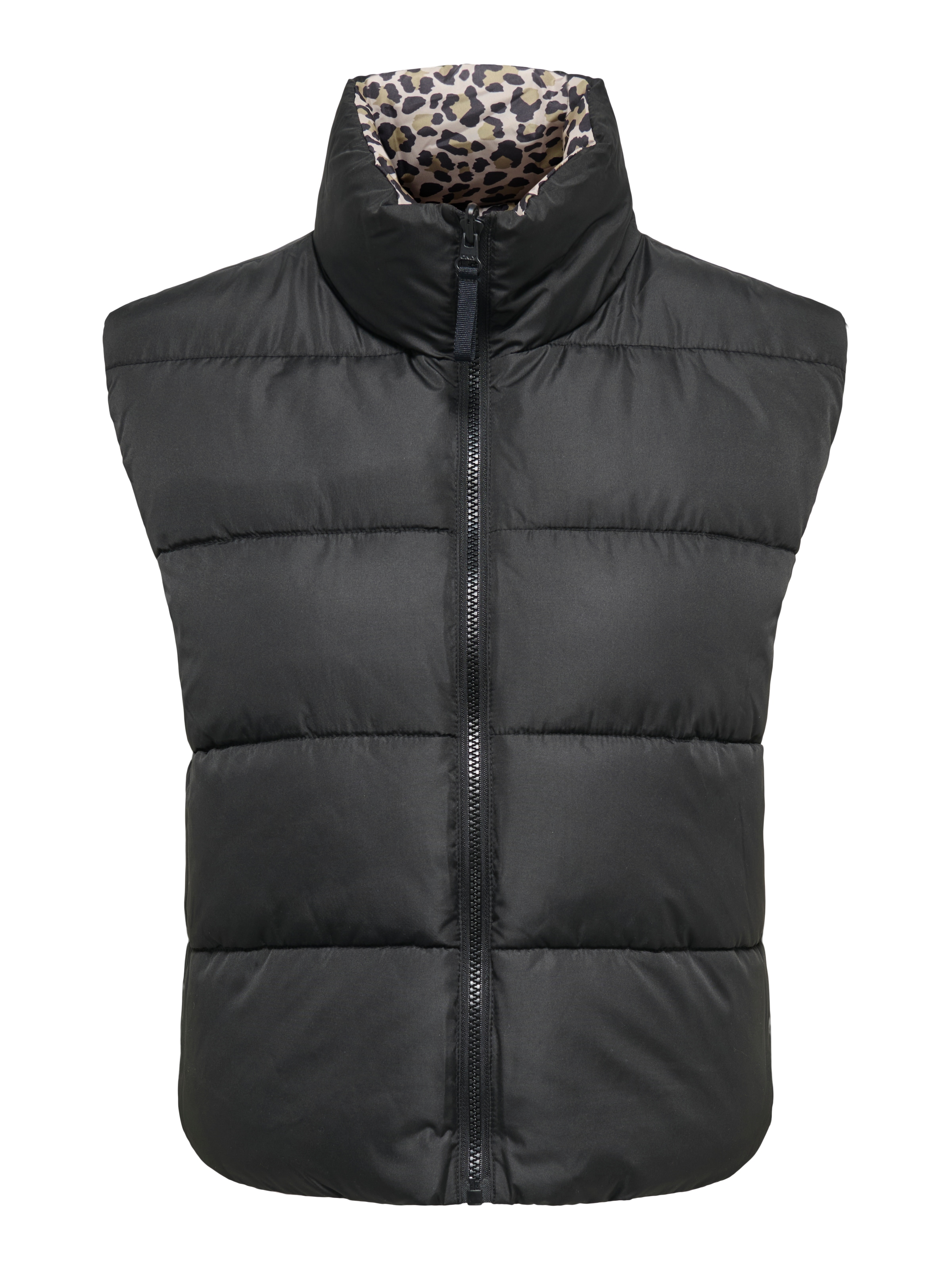 ONLY CARMAKOMA Gilet matelassé »CARNEWTAMMY REVERSIBLE VEST OTW« polyester, réversible, à porter des deux côtés, imprimé animal