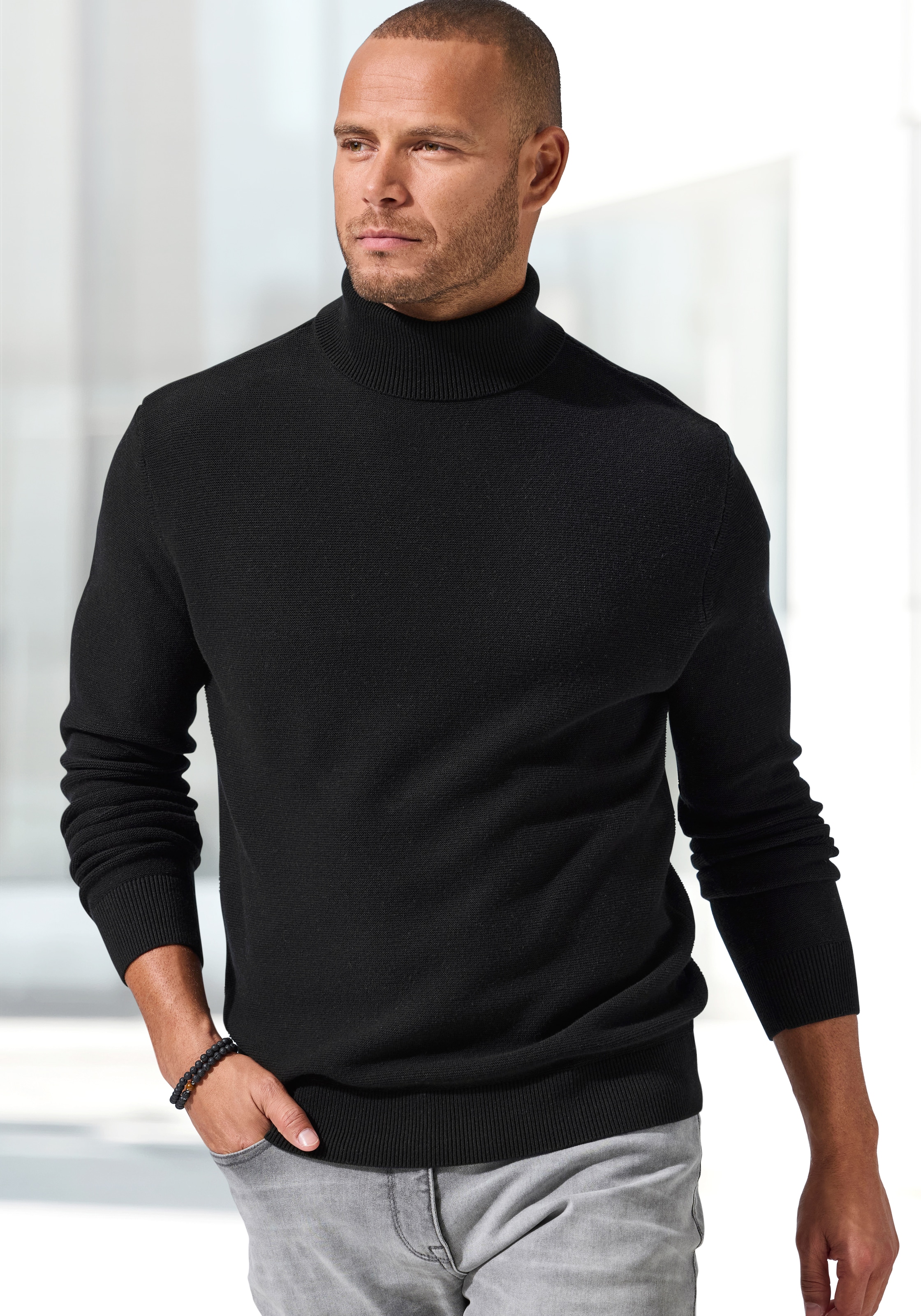 Image of H.I.S Rollkragenpullover Strickpullover in modischer Struktur
