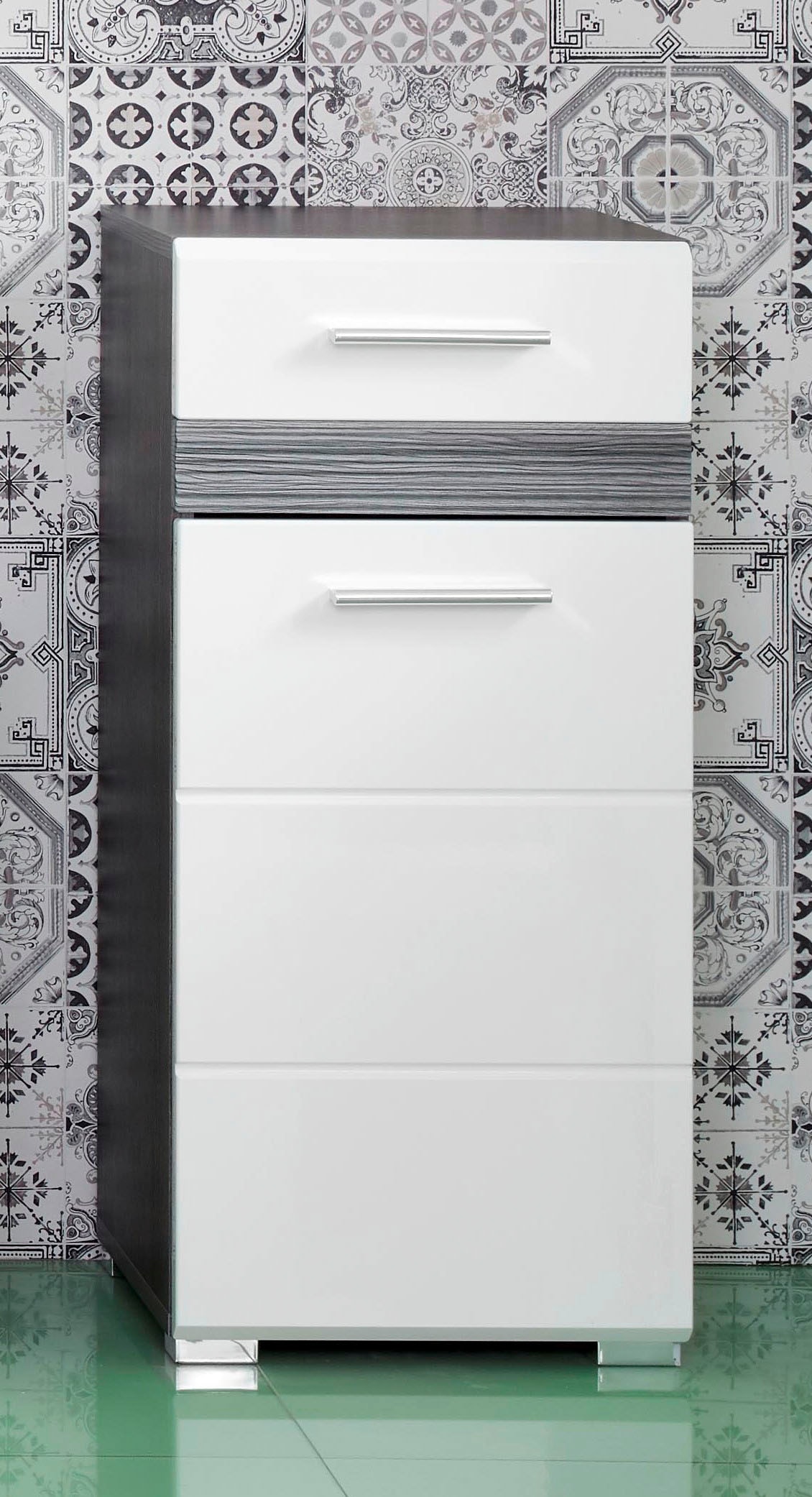 Image of welltime Unterschrank "Toulon" Kommode mit 1 Tür & 1 Schublade - (B/T/H) 37/31/80 cm