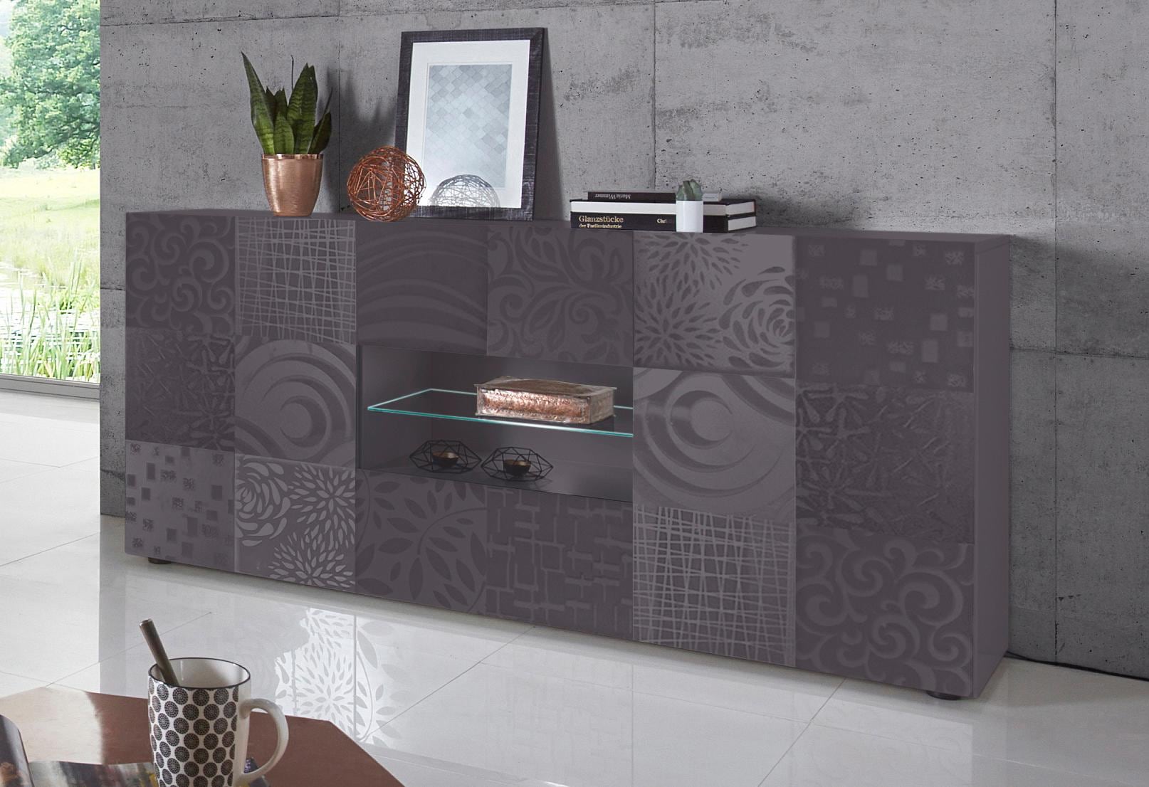 LC Sideboard »Miro«, dekorativem 181 kaufen Siebdruck günstig cm mit Breite