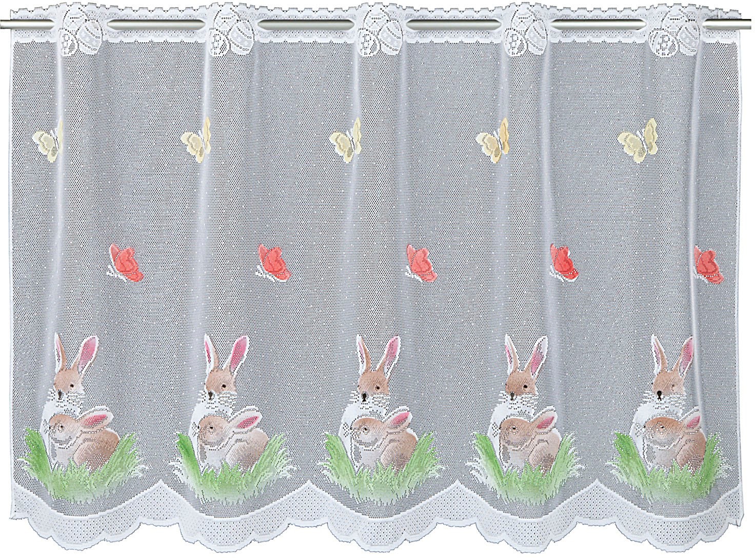 Image of WILLKOMMEN ZUHAUSE by ALBANI GROUP Schiebegardine »Osterhäschen«, (1 St.), Scheibengardine handcoloriert bei Ackermann Versand Schweiz