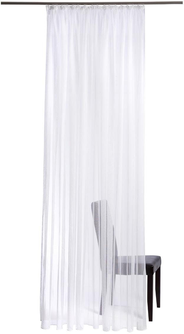 Image of HOMING Gardine "Garland" Kräuselband 1 Stk. tlg. Kräuselgardine, weiss, transparent, Makrame, Wohnzimmer, Schlafzimmer