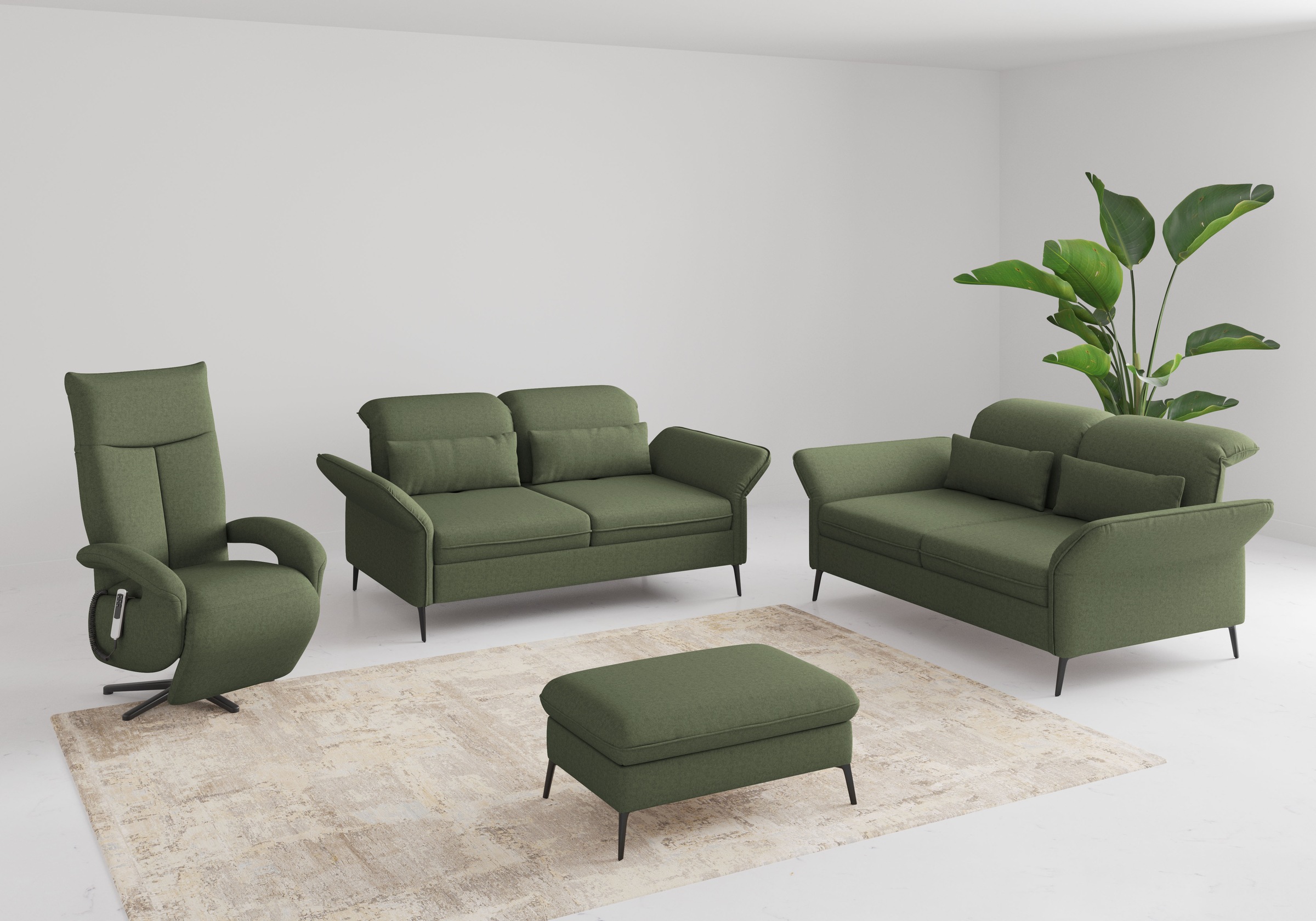 sit&more 3-Sitzer »Emely«, mit Sitztiefenverstellung, optional mit Bettfunktion