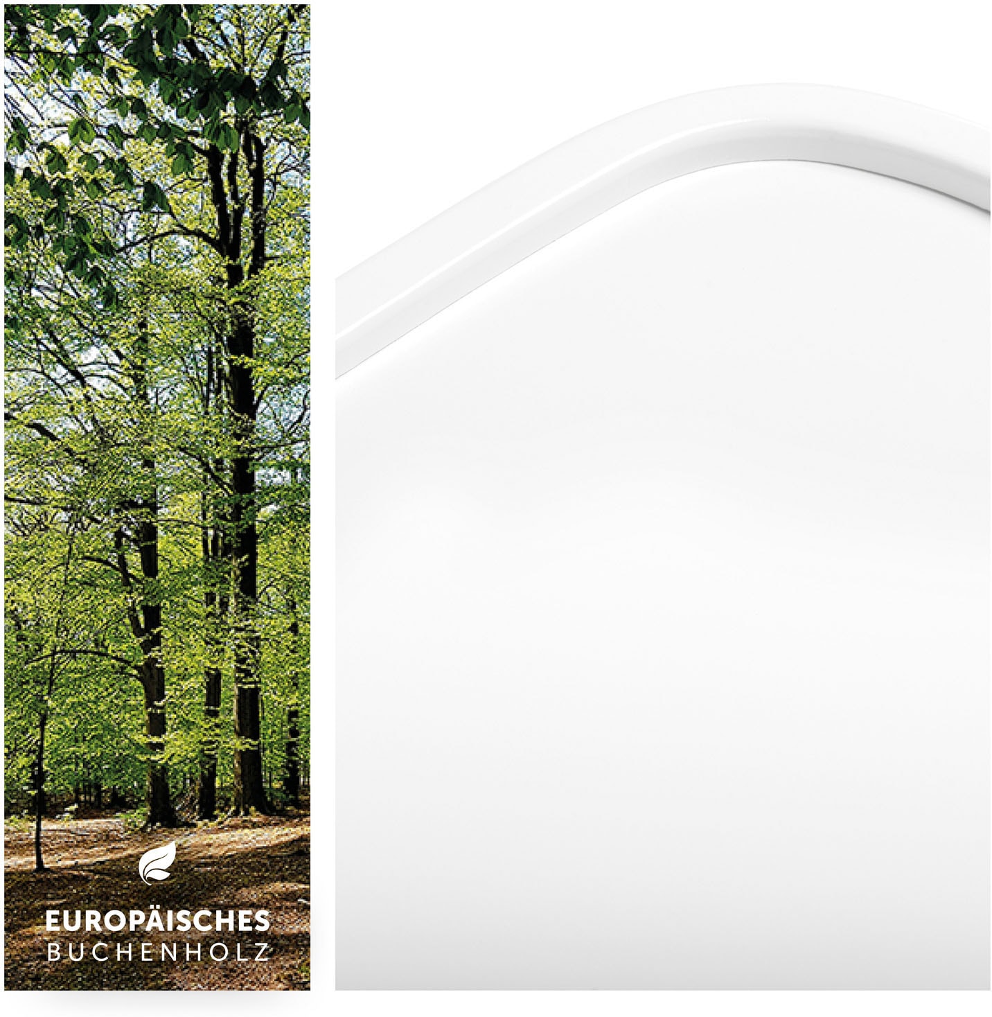 Hauck Plateau de chaise haute »Alpha Wooden Tray Essbrett, white« für Hochstühle Alpha+ und Alpha+ Select