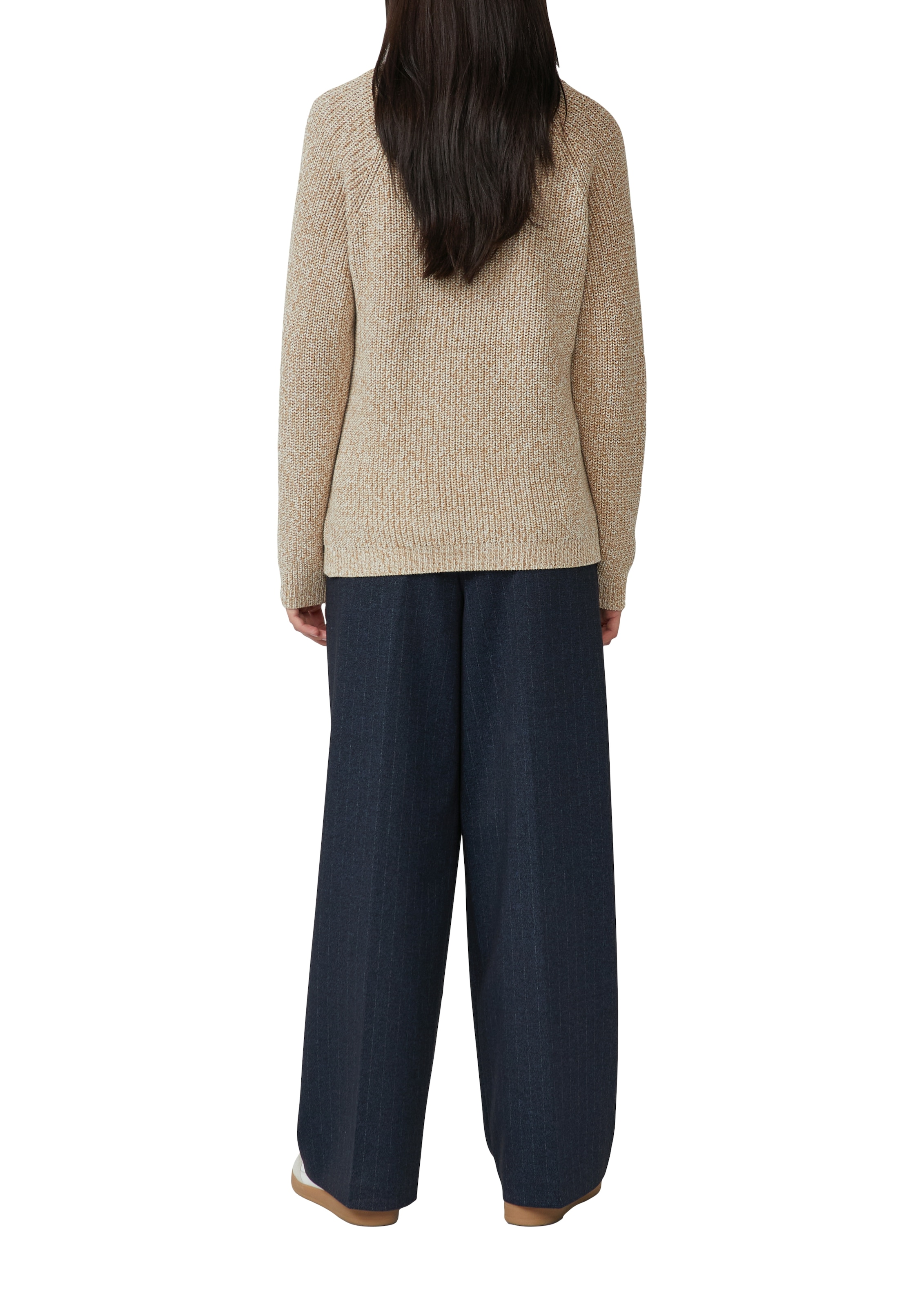 s.Oliver Pull en tricot mit V-Ausschnitt, meliert