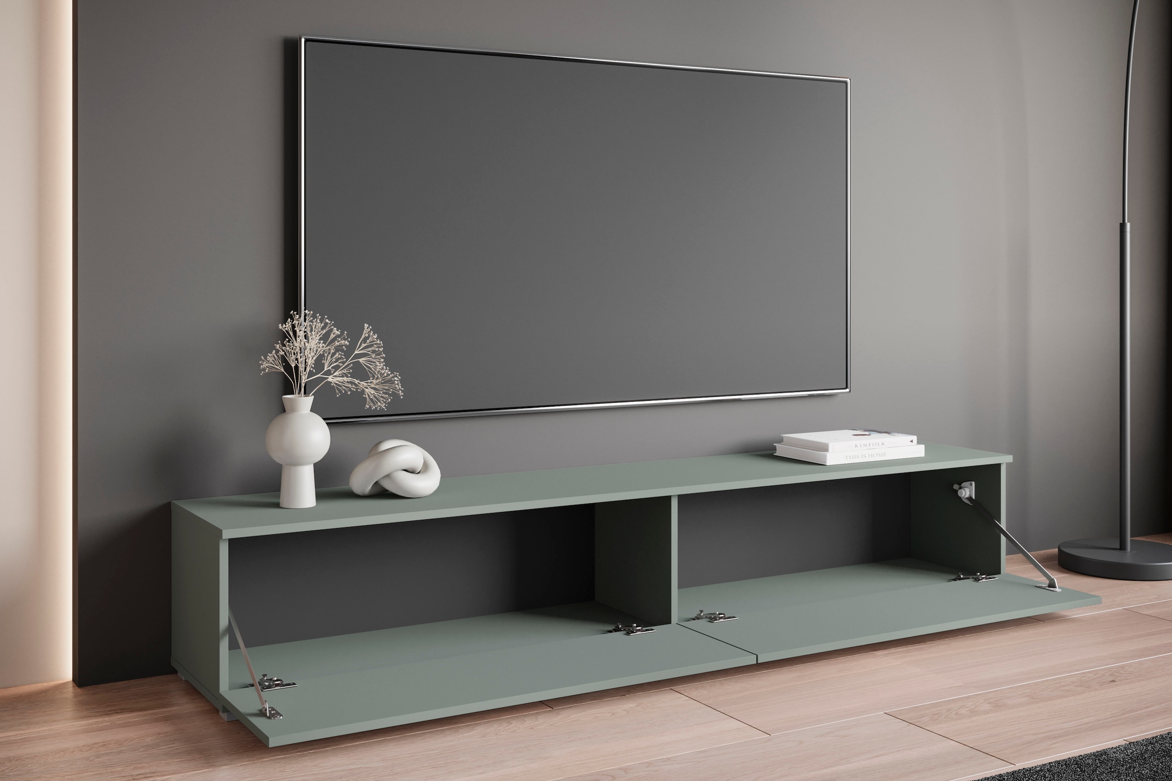 GOODproduct Lowboard »Kenia« 1 Stk. tlg. 2 Klappen – flexibel hängend oder stehend montierbar