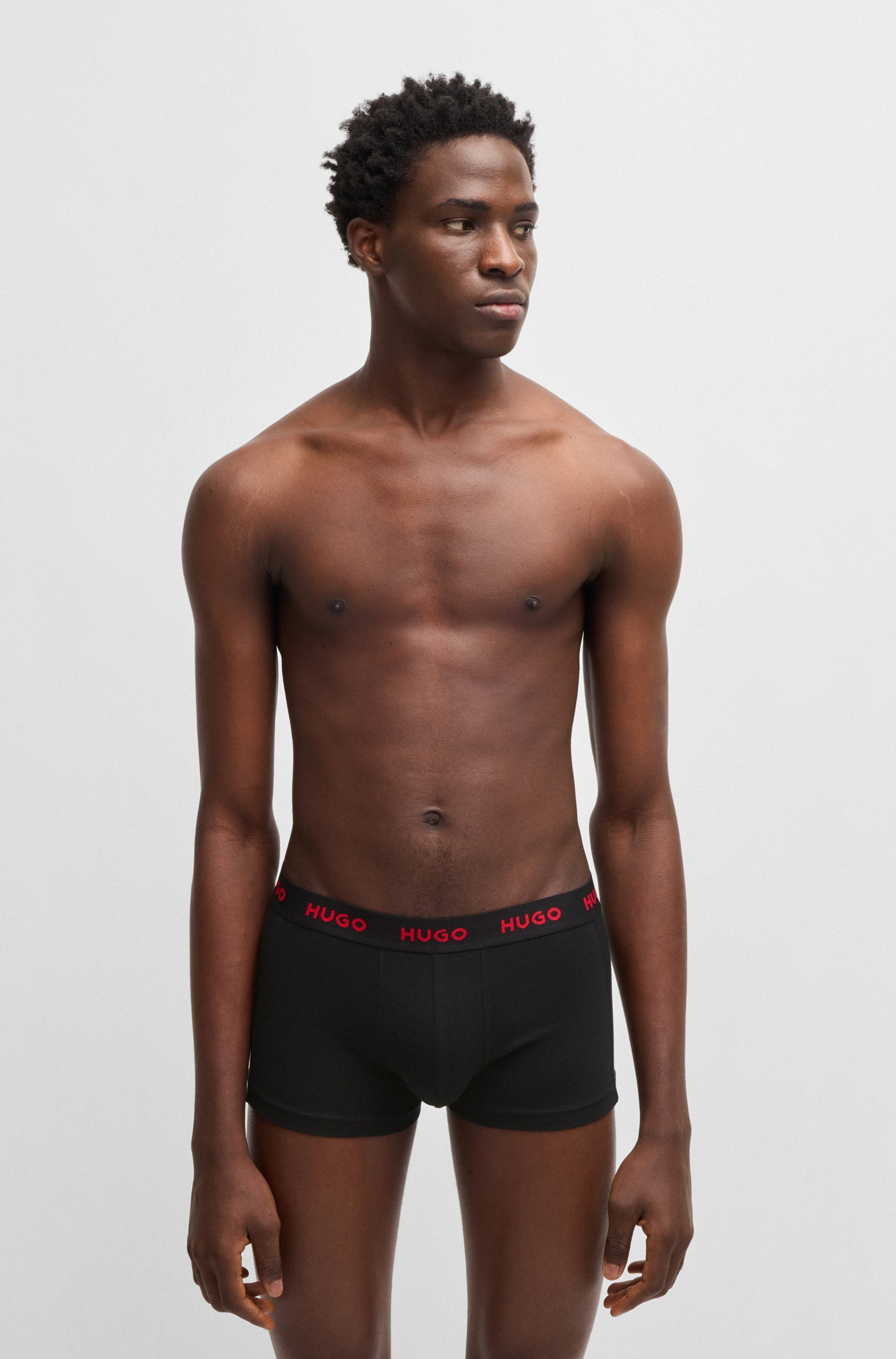 HUGO Underwear Trunk »TRUNK TRIPLET DESIGN« Packung, 3 Stk. mit Logobund