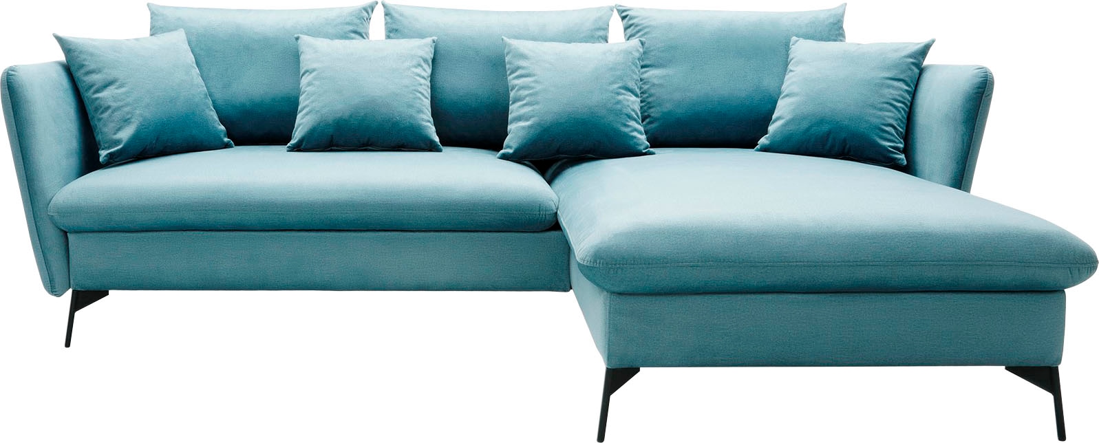 Ecksofa »LIVORNO,258 cm, L-Form,«, Schlaffunktion u. Bettkasten (139/224cm), Samt,...