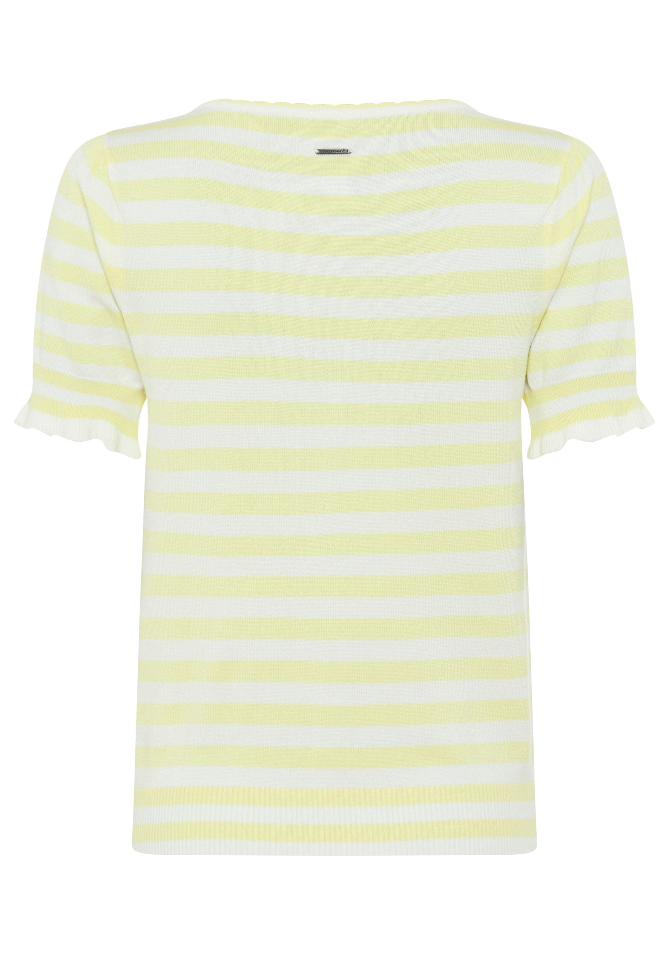 KangaROOS Pull à manches courtes Mit Rundhalsausschnitt, Kurzarm, Zitronenstickerei