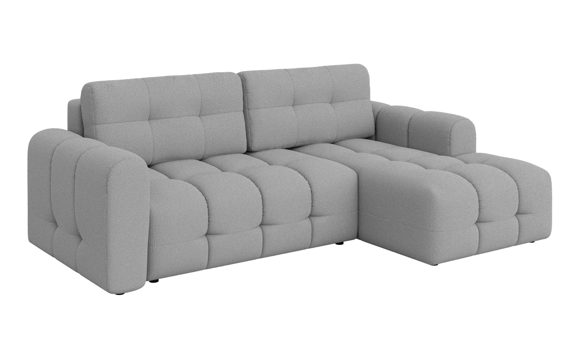GOODproduct Canapé d'angle »Manilla, wahlweise mit Bettfunktion, B/T/H 265/170/91 cm« L-Form mit Recamiere rechts/links bestellbar, Wellenunterfederung